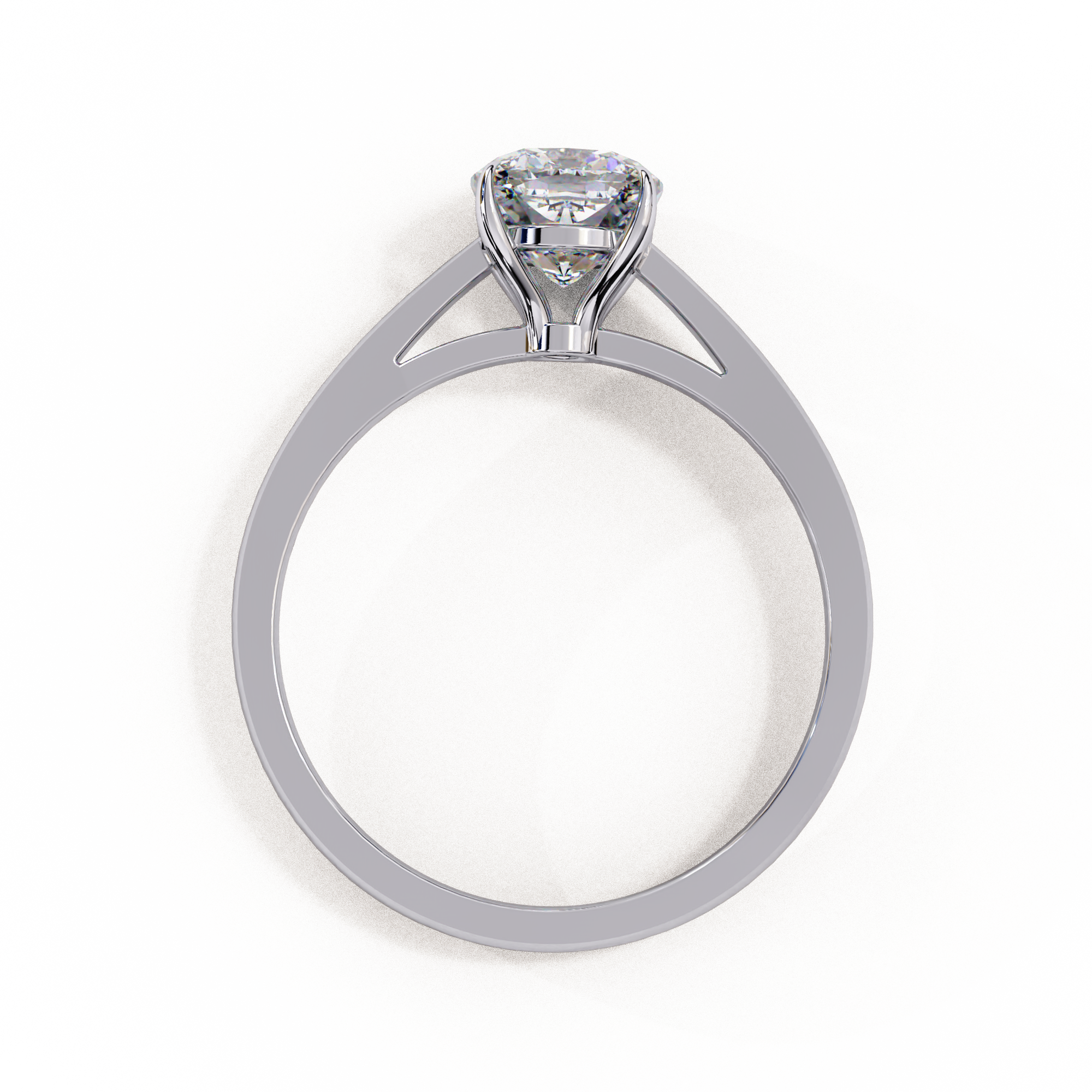 Golden Grace Cushion Solitaire Ring