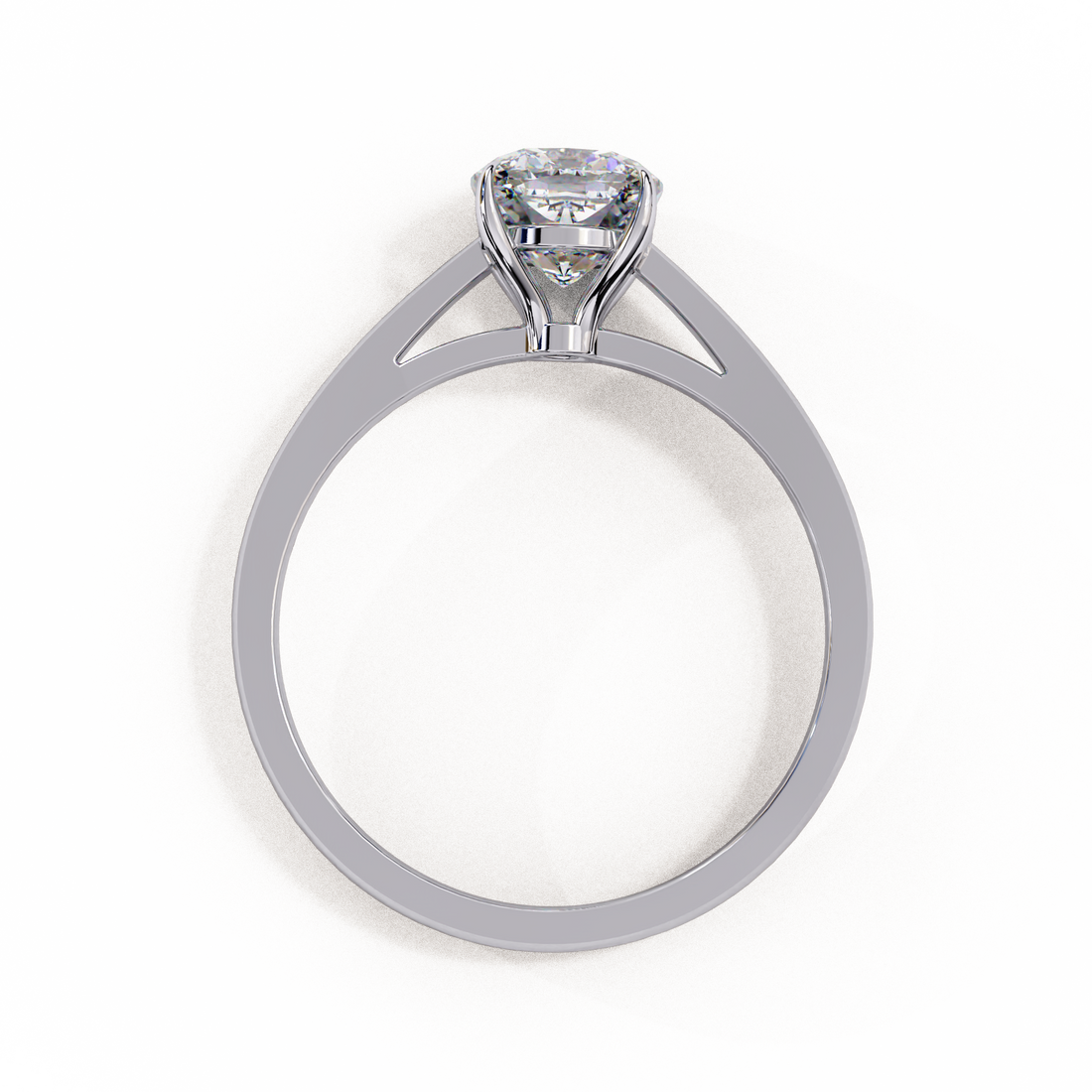 Golden Grace Cushion Solitaire Ring