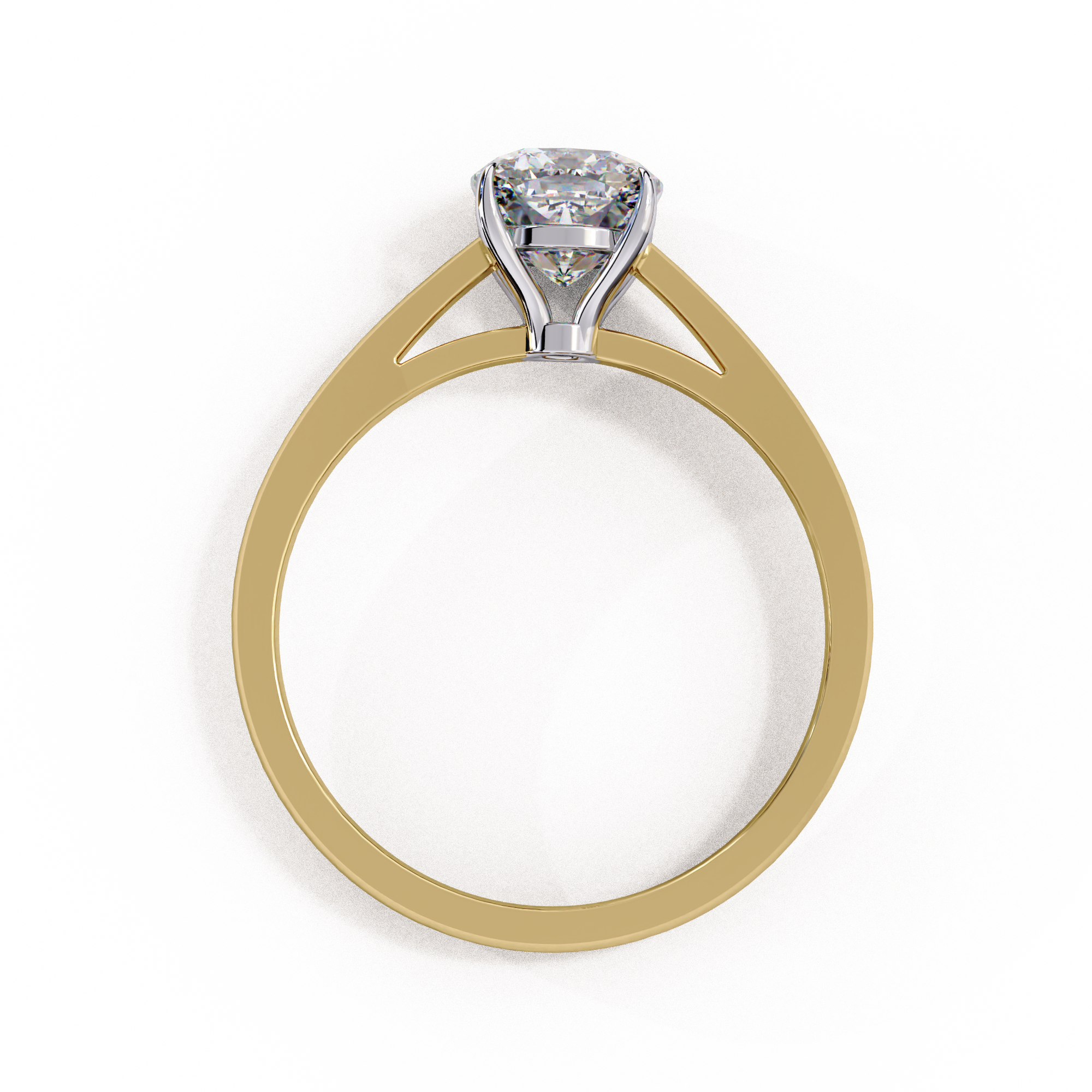Golden Grace Cushion Solitaire Ring