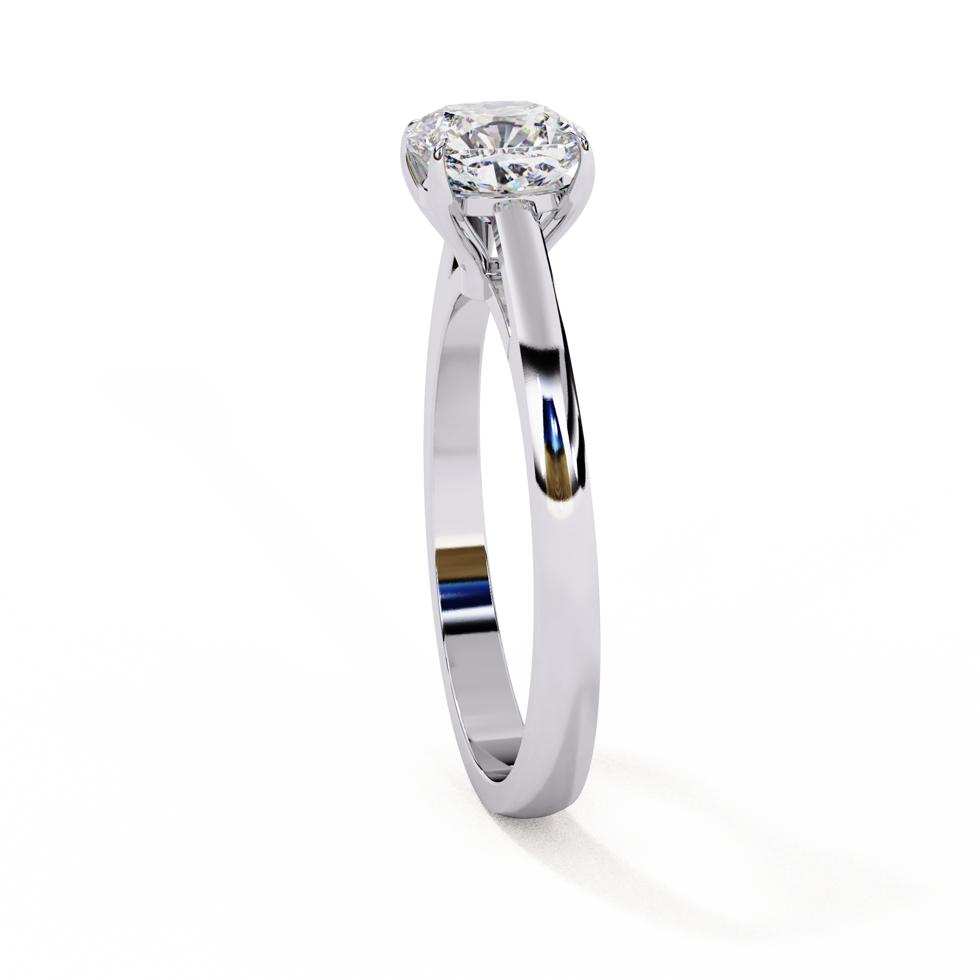 Golden Grace Cushion Solitaire Ring