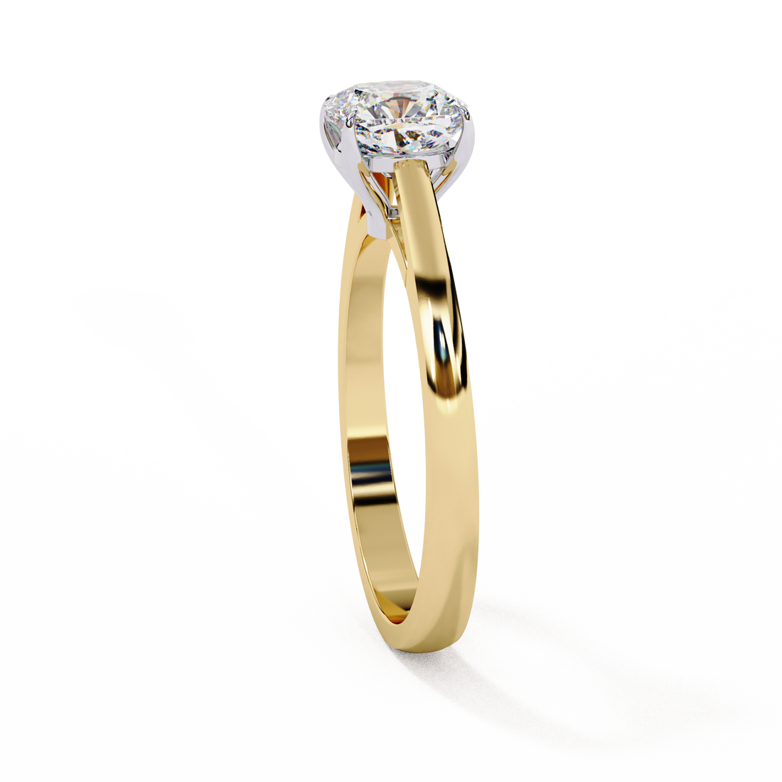 Golden Grace Cushion Solitaire Ring