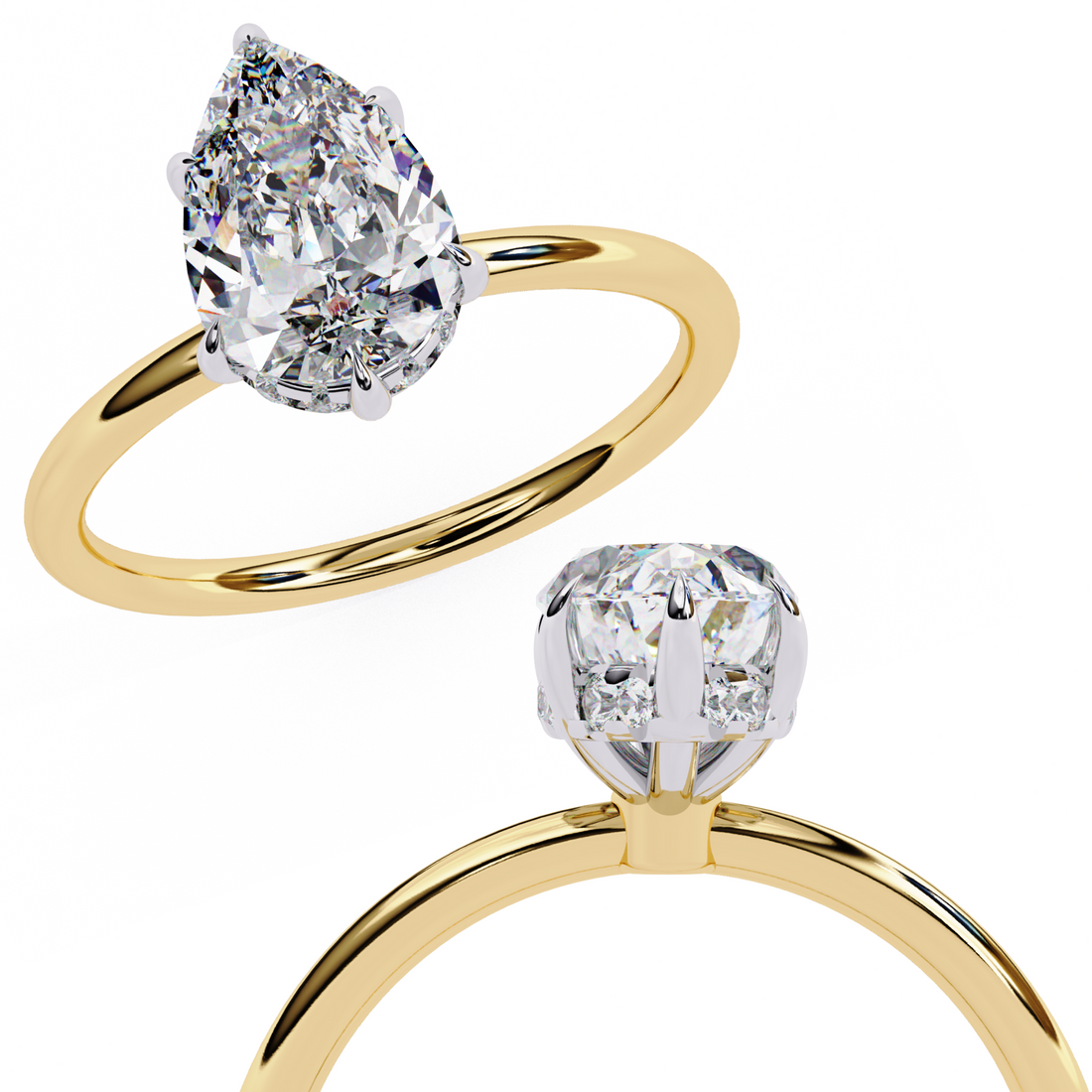 Pear Vow Diamond Ring