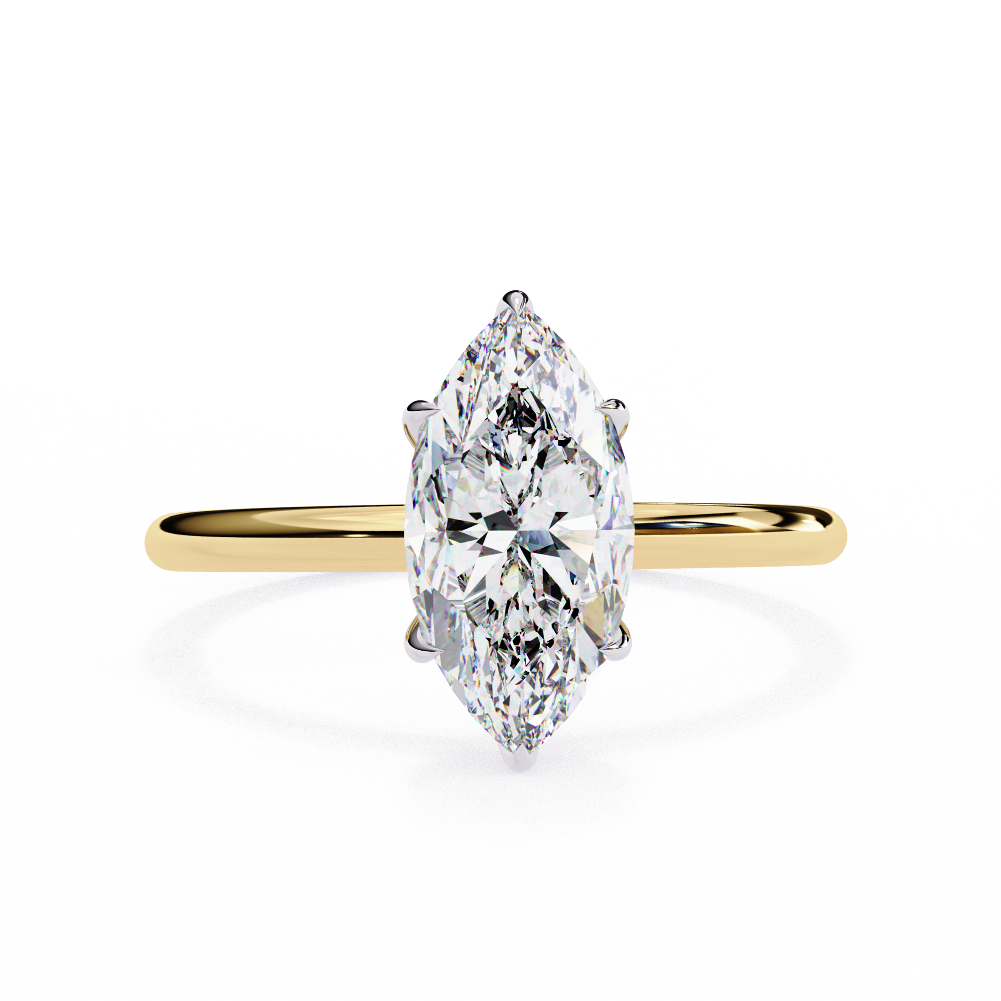 Halo Marquise Cut Lab Diamond Solitaire Ring