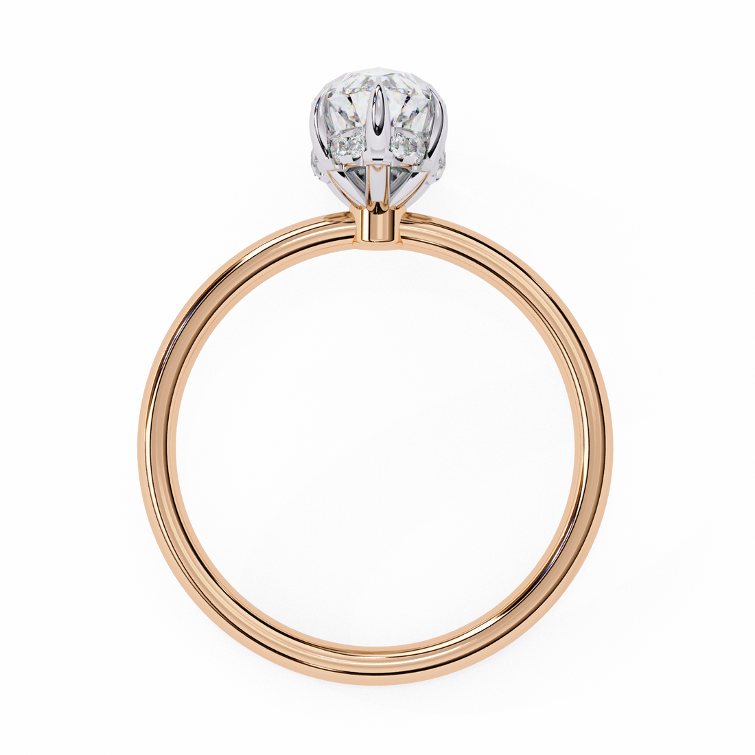Halo Marquise Cut Lab Diamond Solitaire Ring