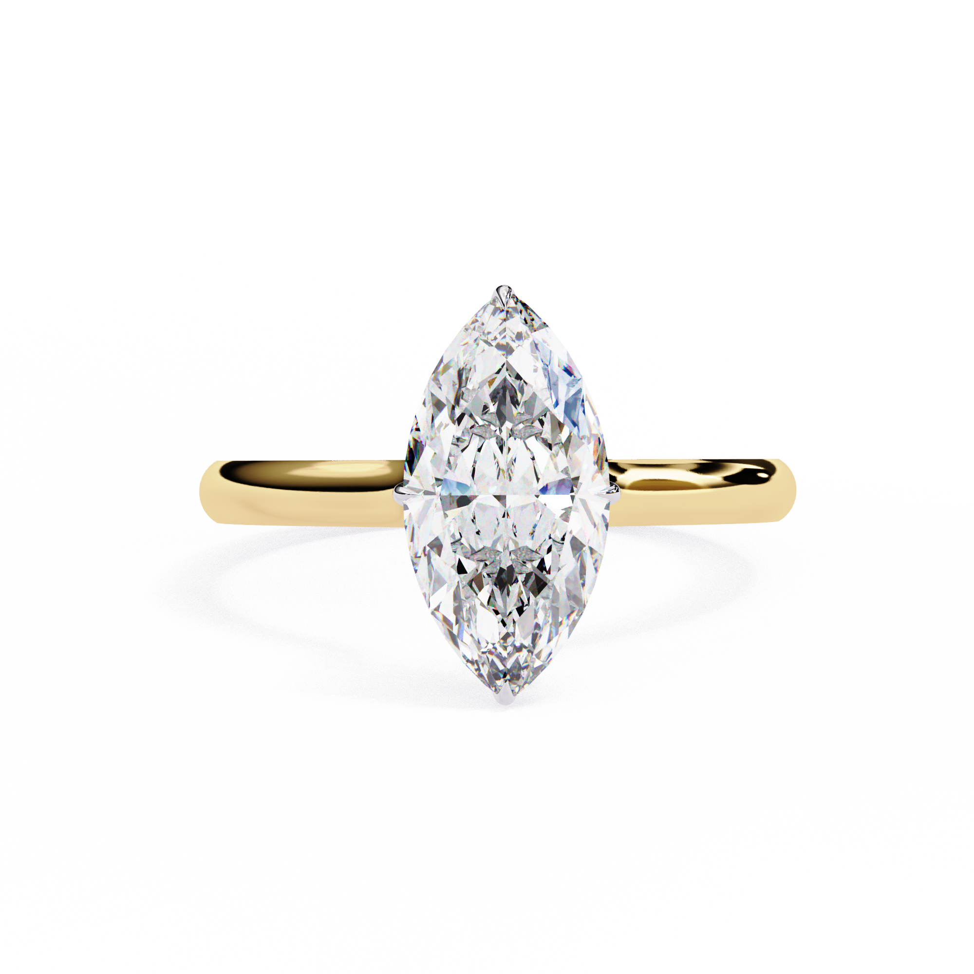 Hidden Halo Marquise Lab Grown Diamond Ring