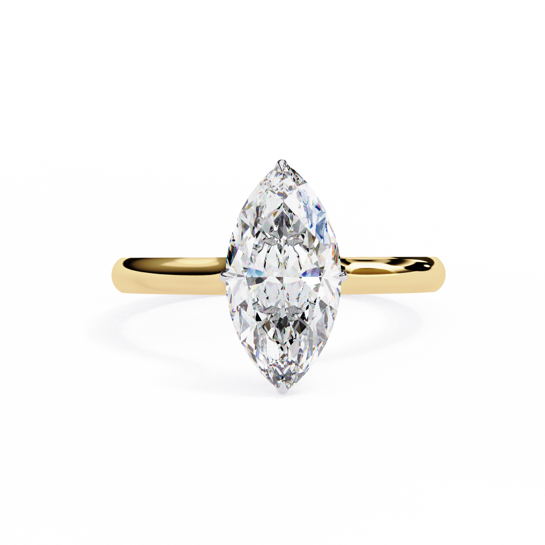 Hidden Halo Marquise Lab Grown Diamond Ring