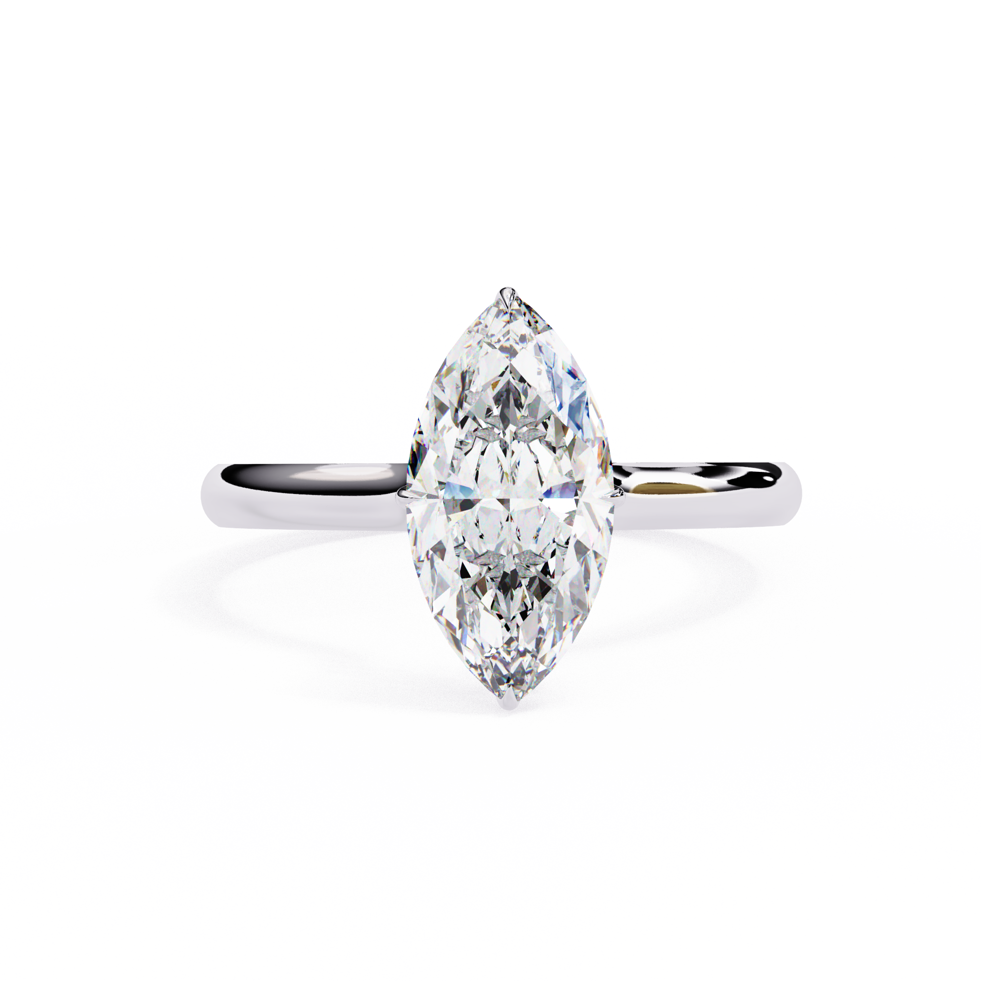 Hidden Halo Marquise Lab Grown Diamond Ring