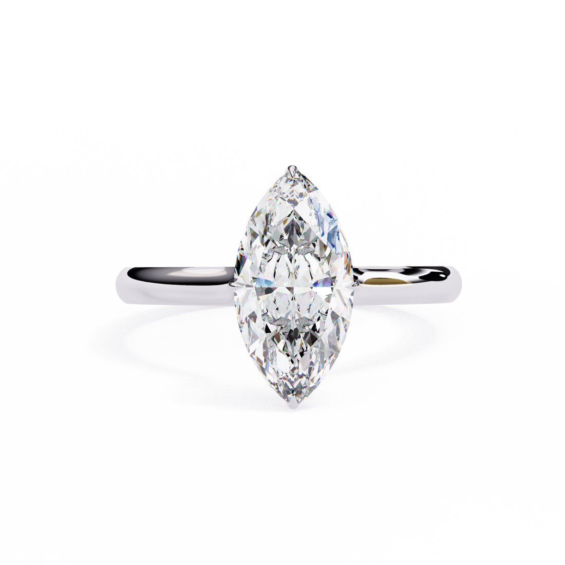 Hidden Halo Marquise Lab Grown Diamond Ring