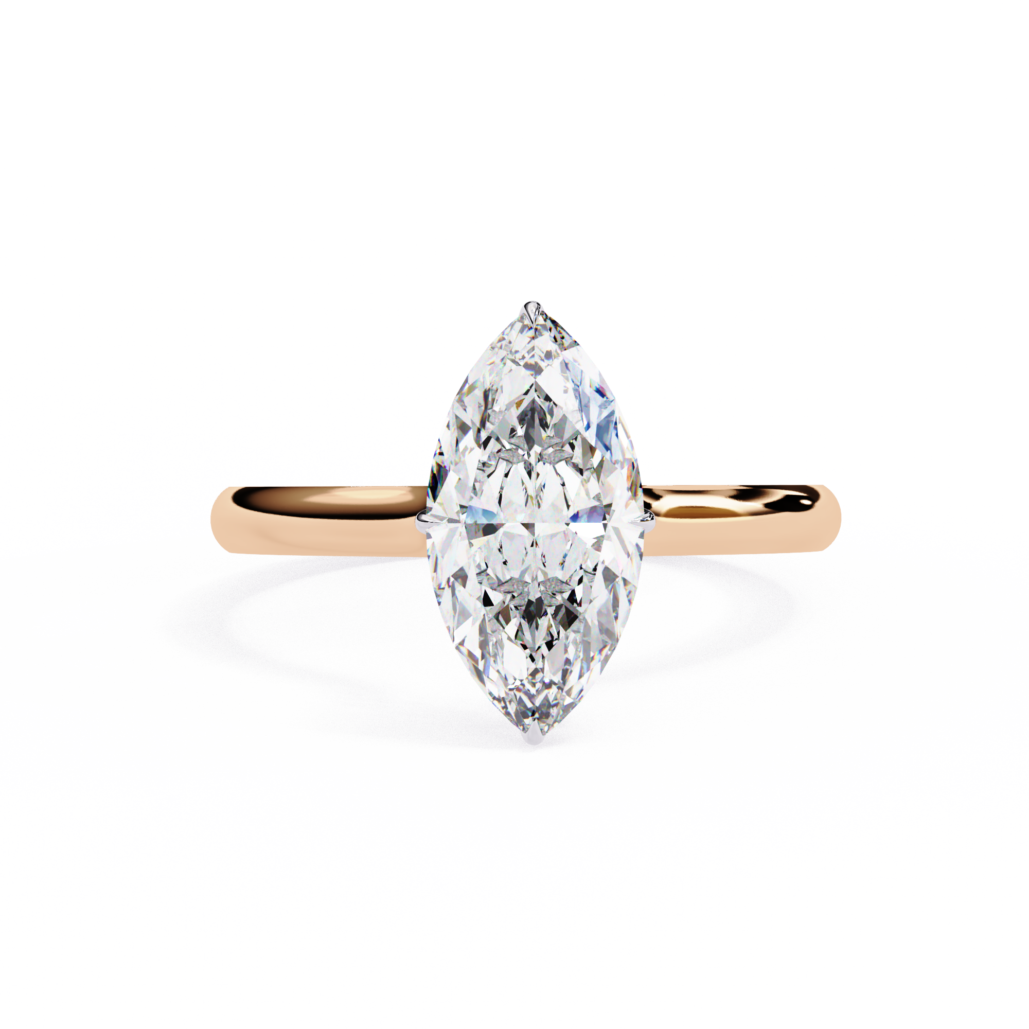 Hidden Halo Marquise Lab Grown Diamond Ring