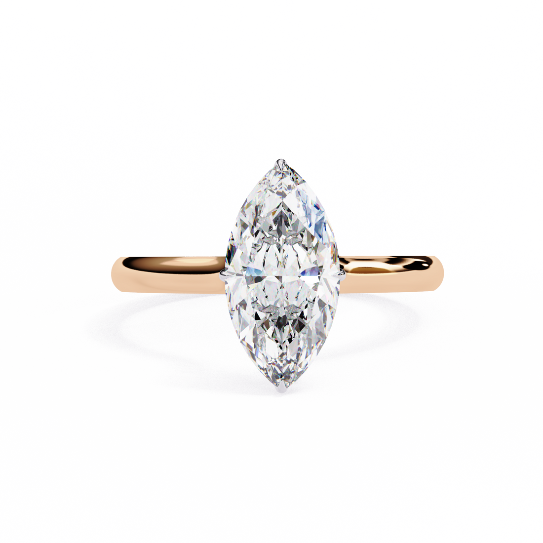Hidden Halo Marquise Lab Grown Diamond Ring