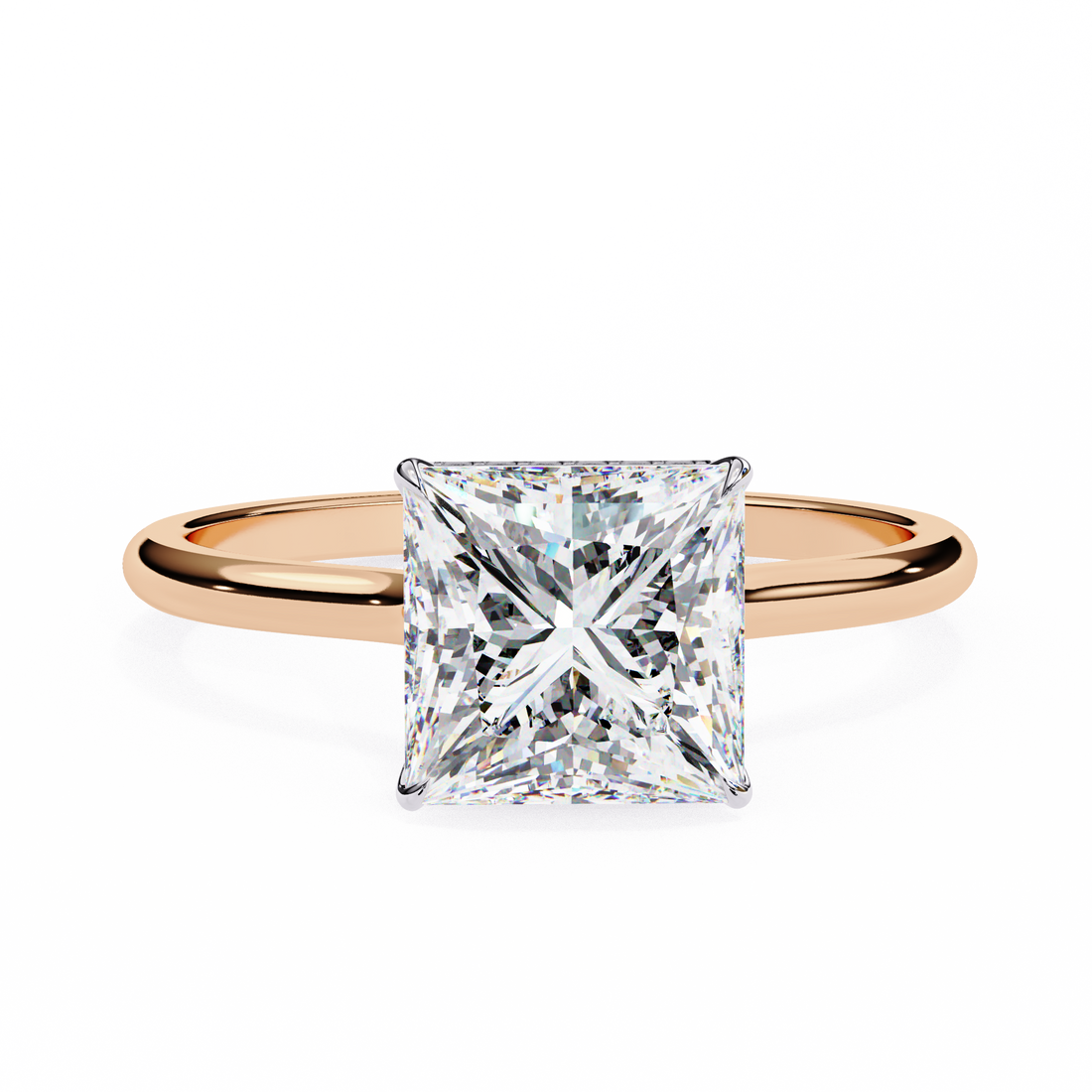 Hidden Halo Princess Lab Grown Diamond Ring