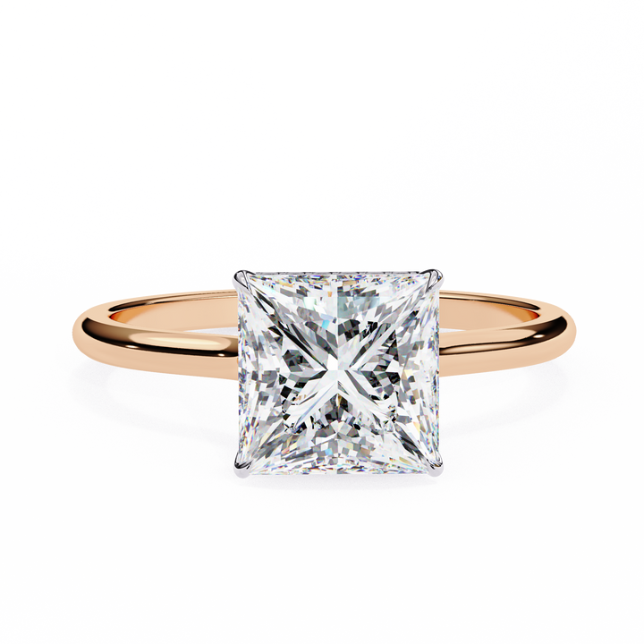 Hidden Halo Princess Lab Grown Diamond Ring