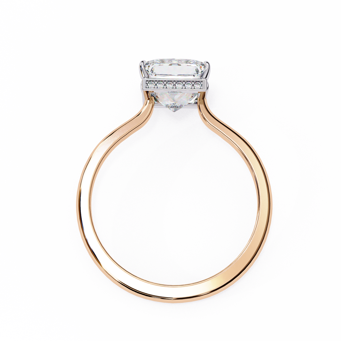 Hidden Halo Princess Lab Grown Diamond Ring