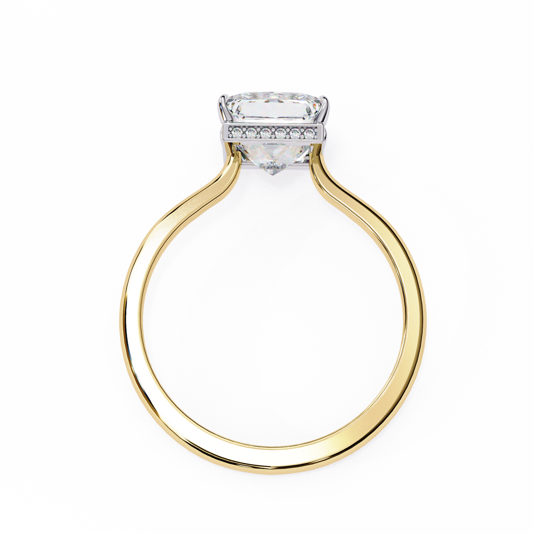 Hidden Halo Princess Lab Grown Diamond Ring