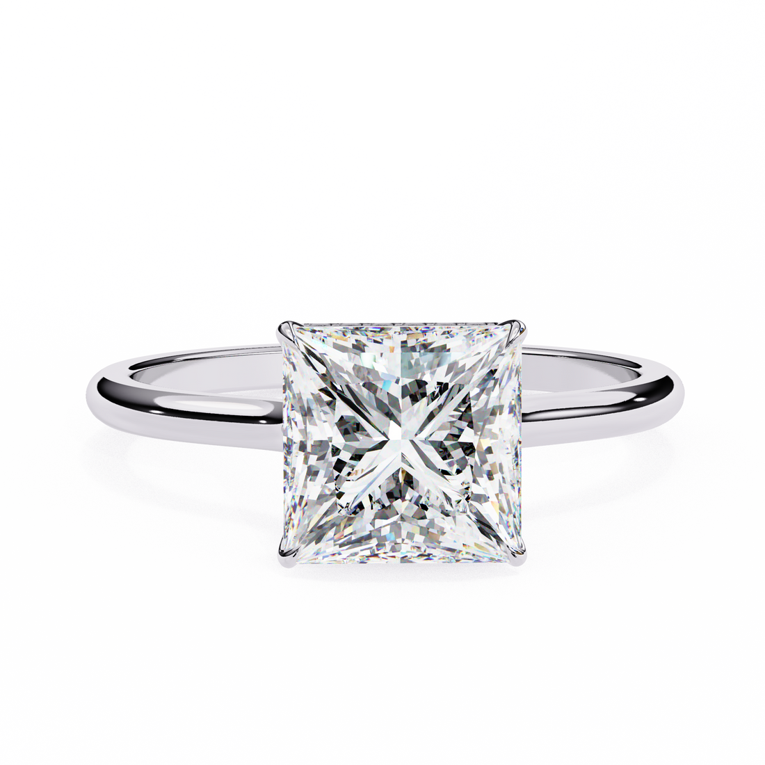 Hidden Halo Princess Lab Grown Diamond Ring