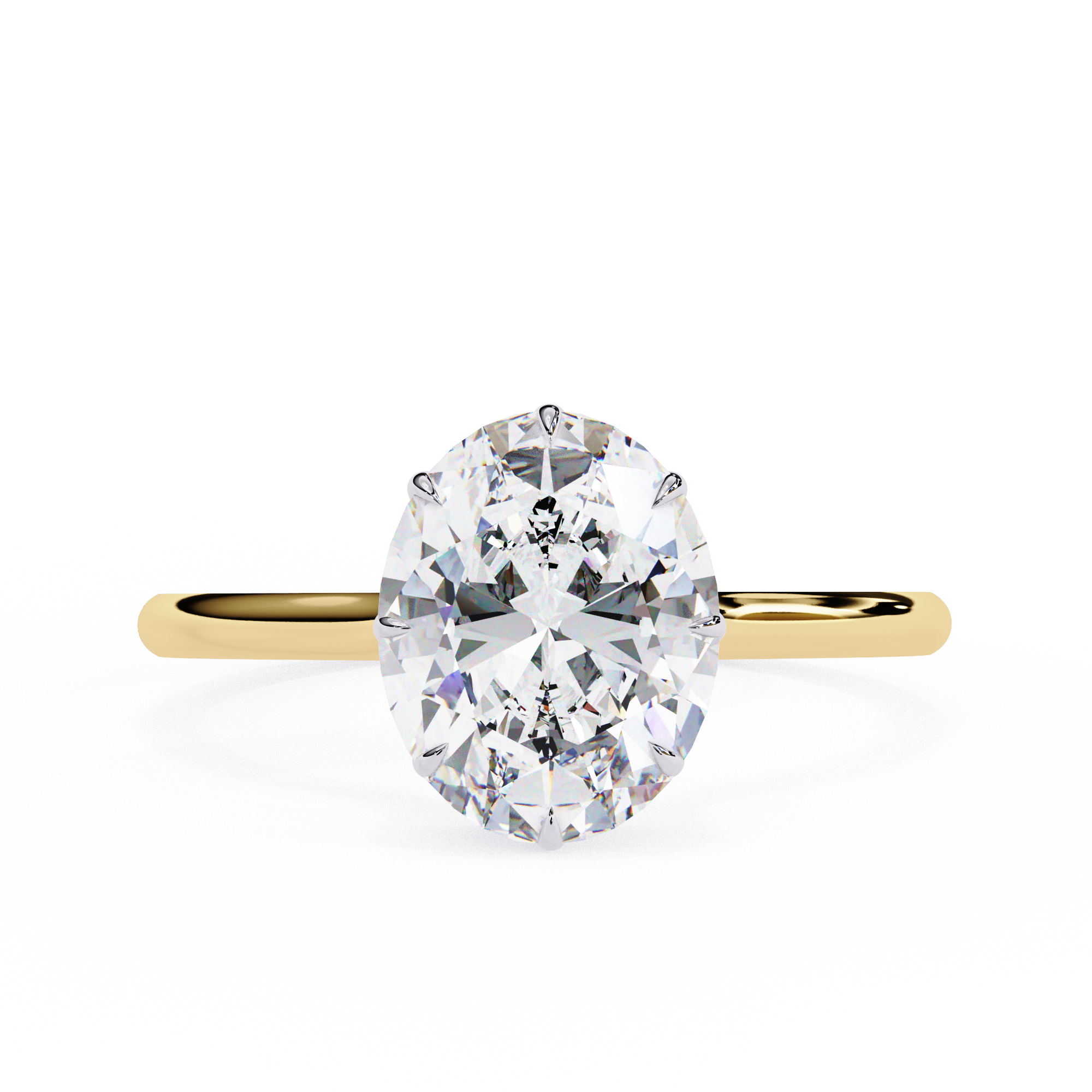 Hidden Halo Oval Lab Grown Diamond Ring