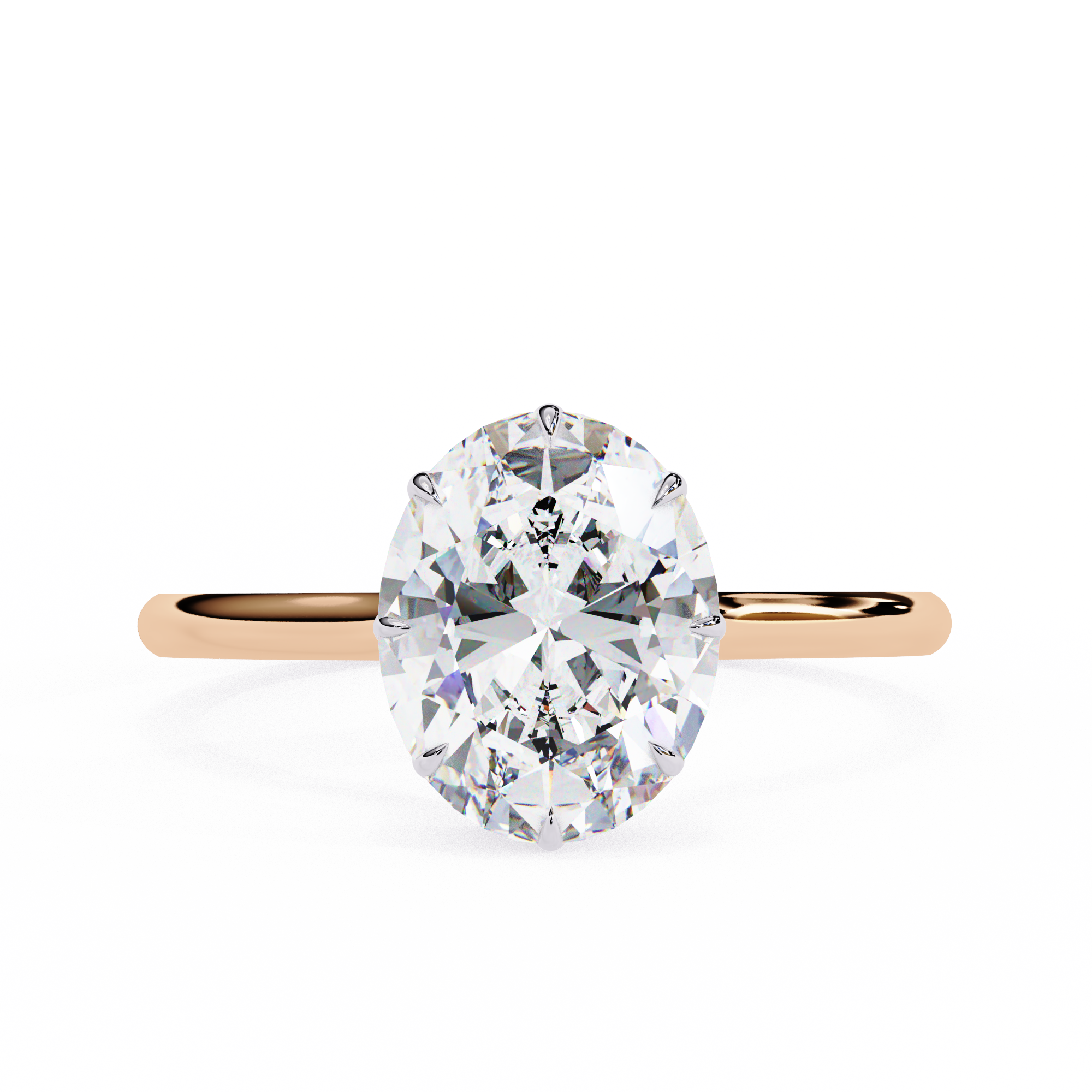 Hidden Halo Oval Lab Grown Diamond Ring