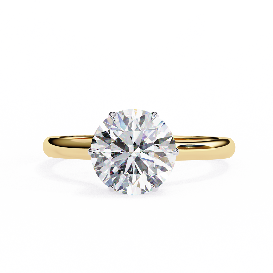 Hidden Halo Round Lab Grown Diamond Ring