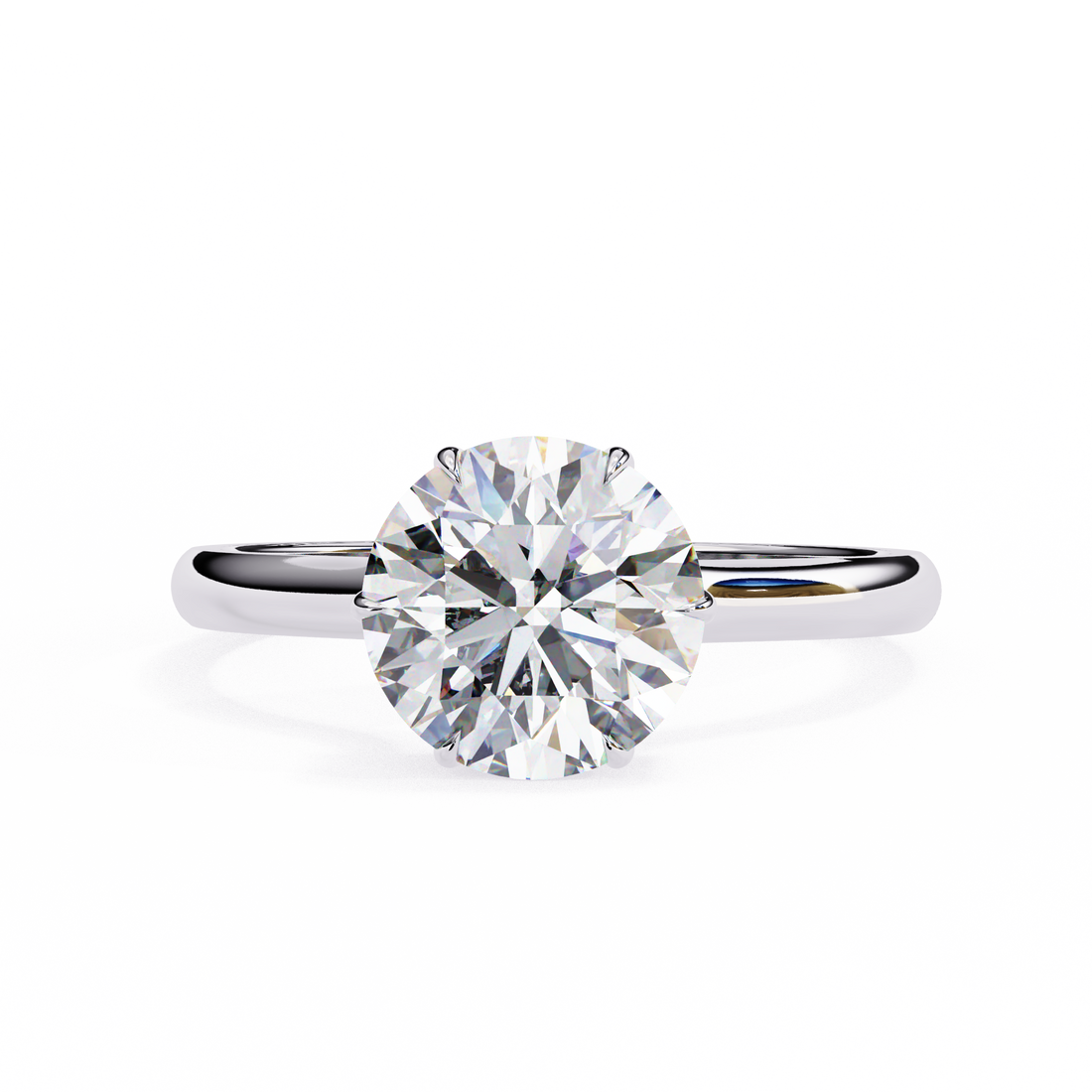 Hidden Halo Round Lab Grown Diamond Ring