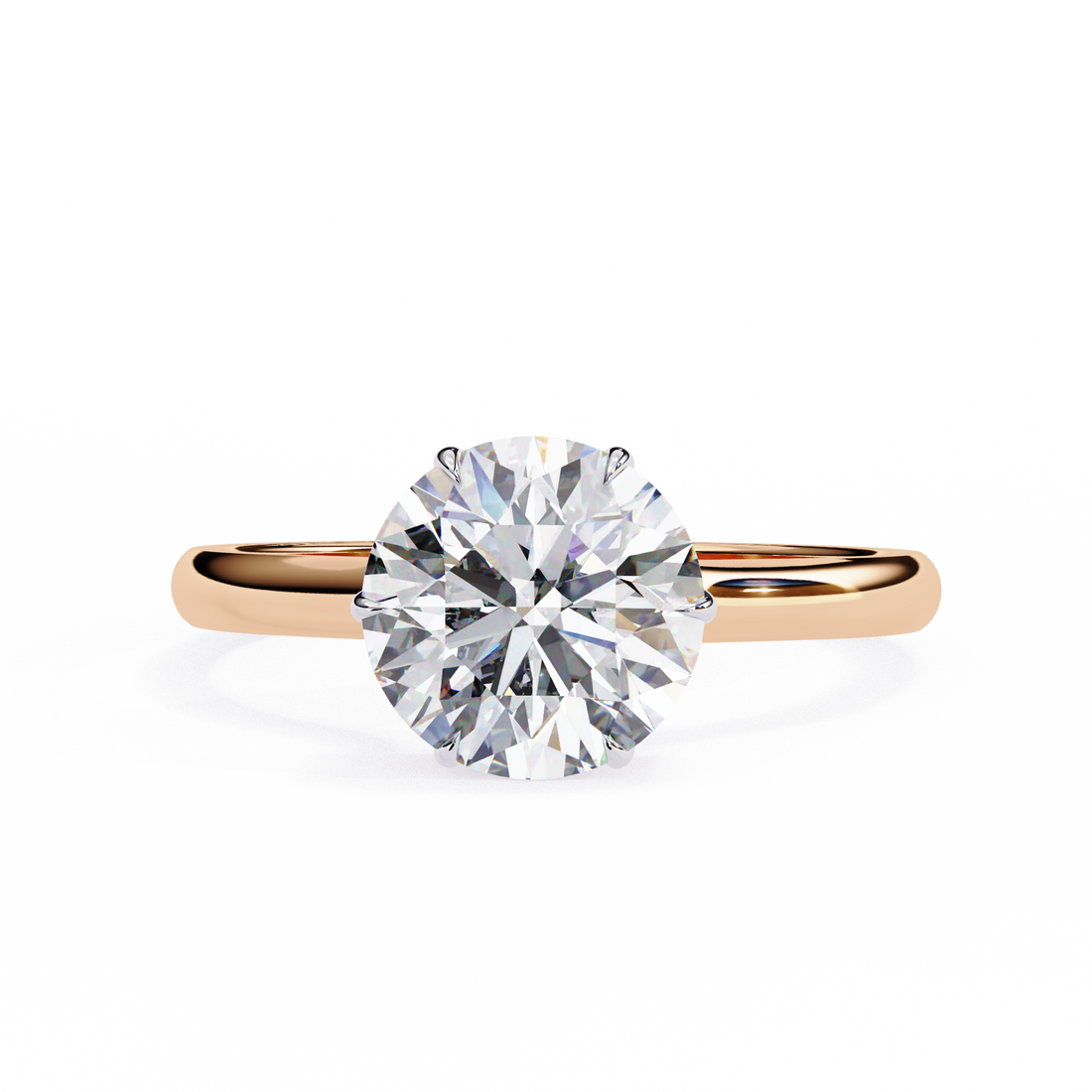 Hidden Halo Round Lab Grown Diamond Ring