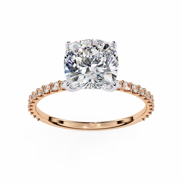 Cushion Cut Lab Grown Diamond Engagement Ring
