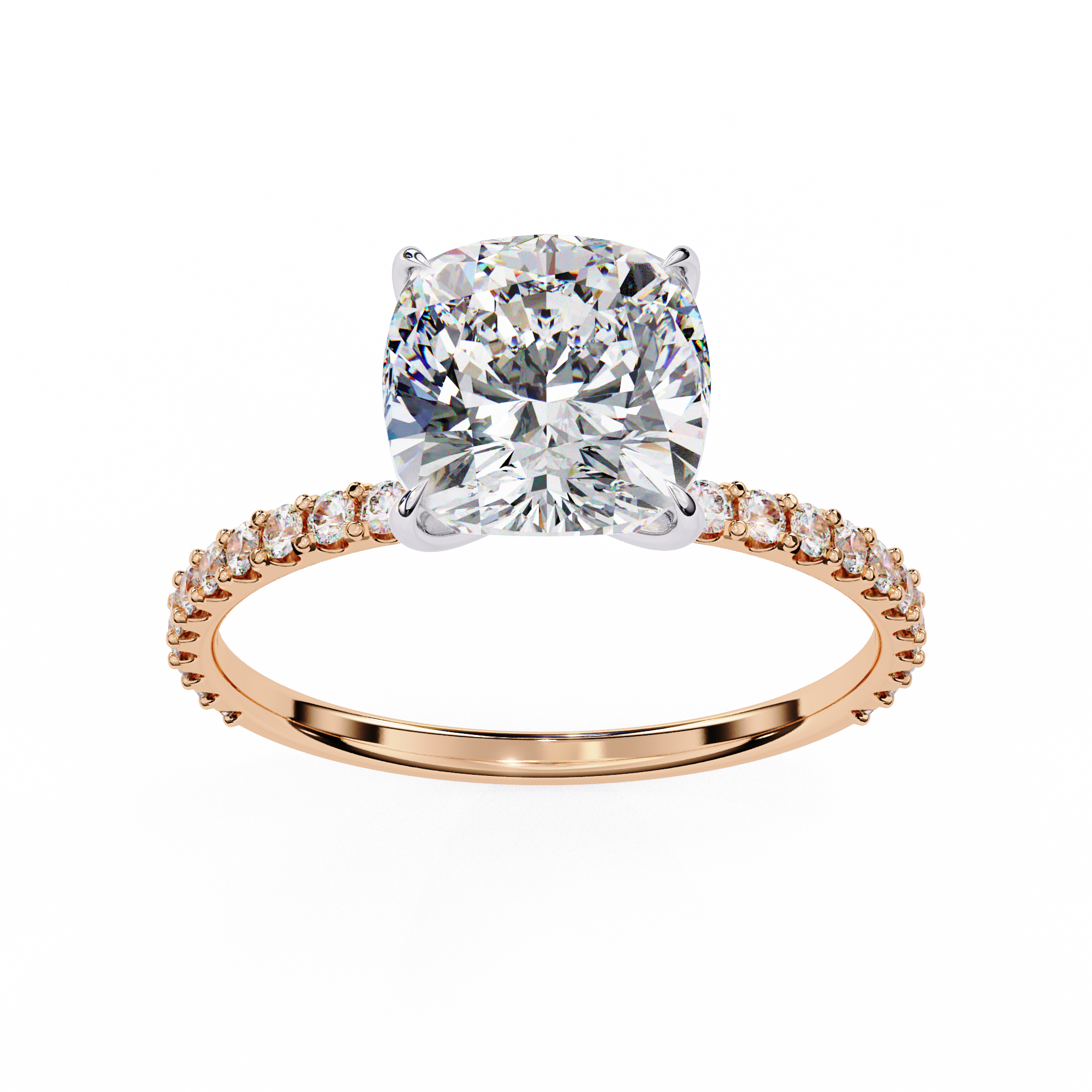 Cushion Cut Lab Grown Diamond Engagement Ring