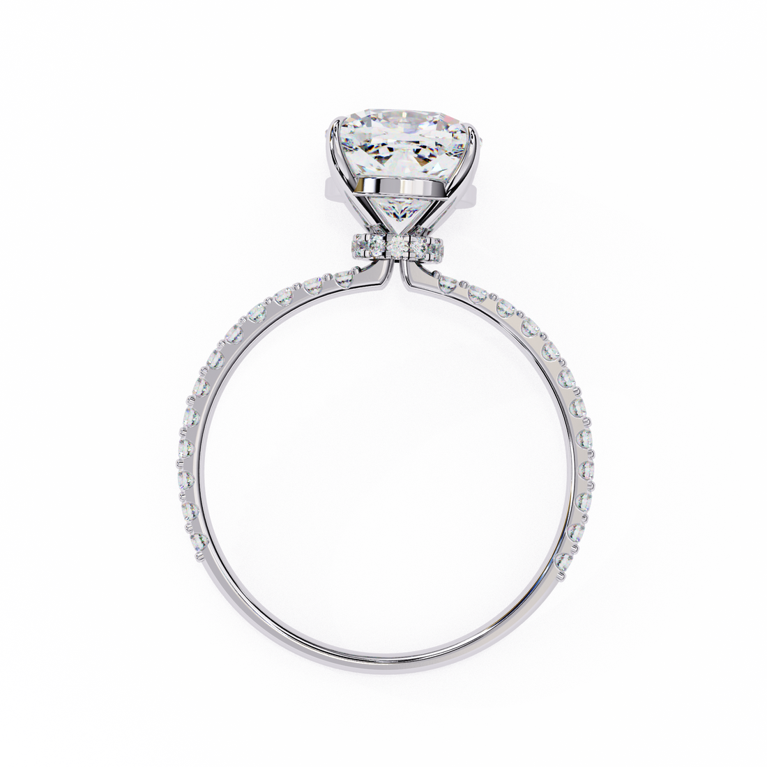 Cushion Cut Lab Grown Diamond Engagement Ring