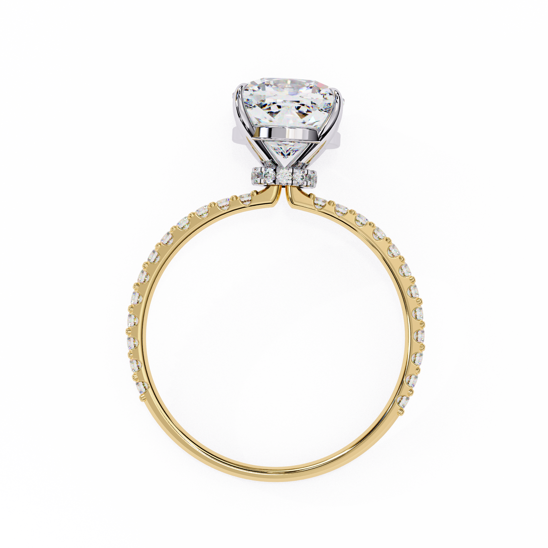 Cushion Cut Lab Grown Diamond Engagement Ring