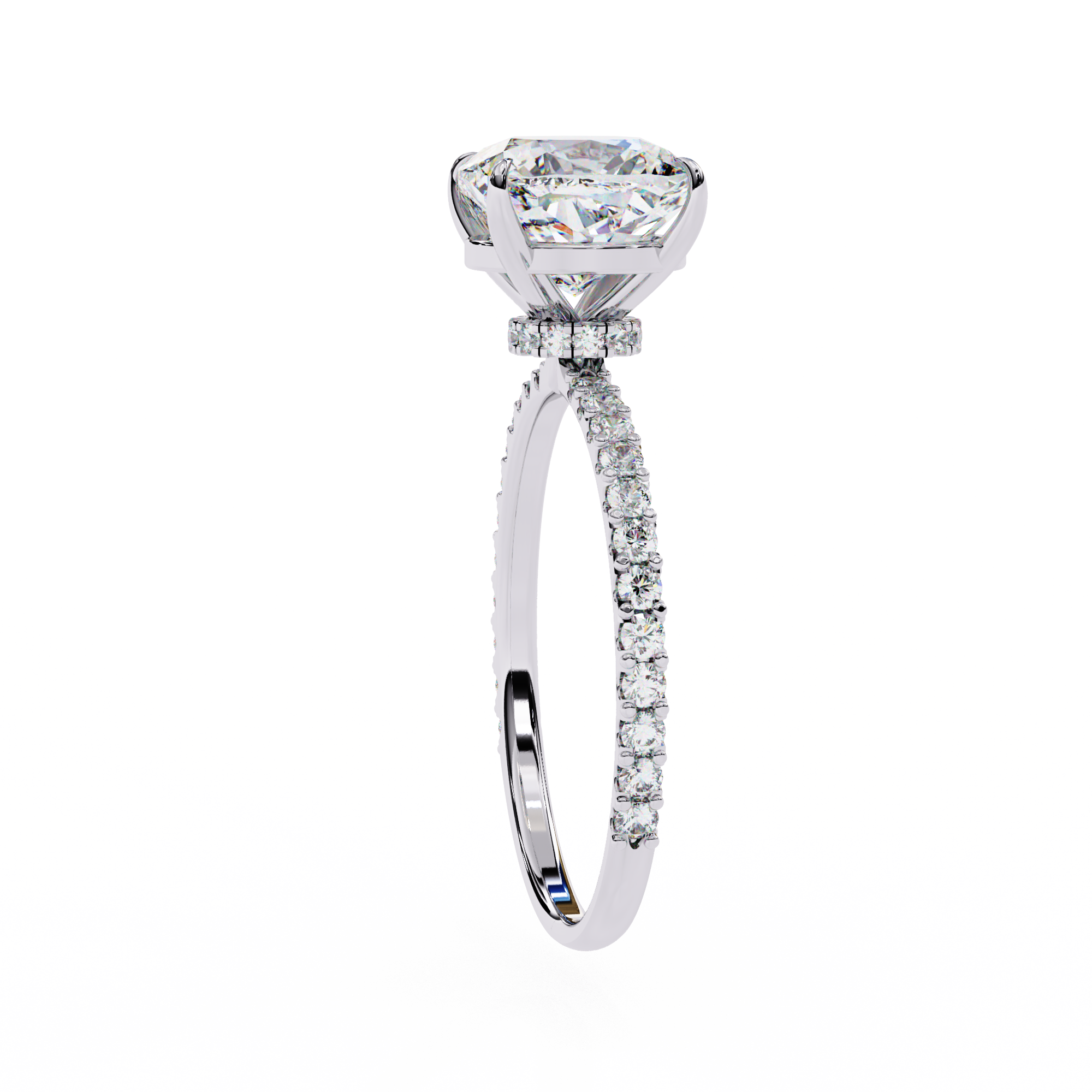Cushion Cut Lab Grown Diamond Engagement Ring
