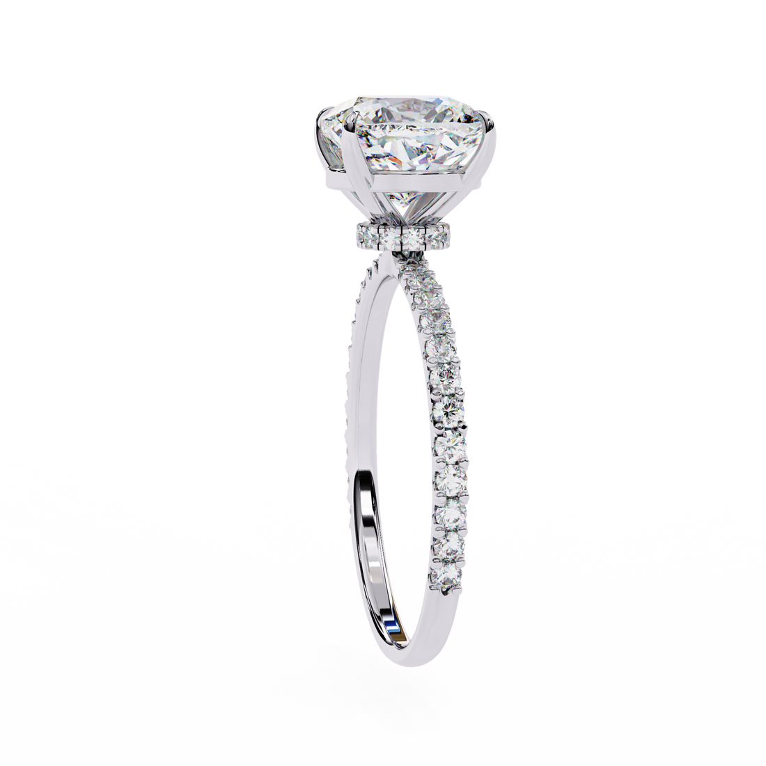 Cushion Cut Lab Grown Diamond Engagement Ring