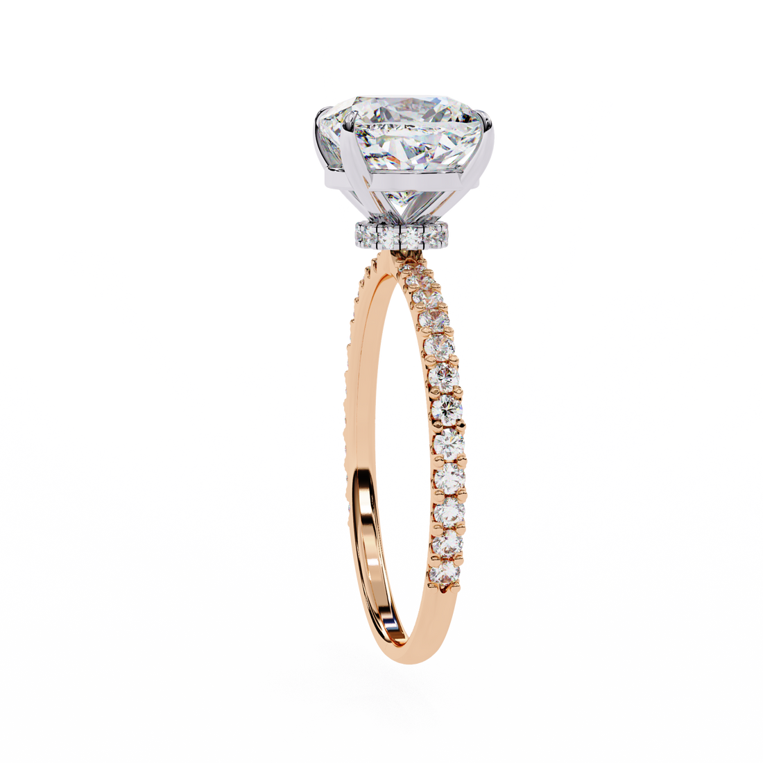Cushion Cut Lab Grown Diamond Engagement Ring