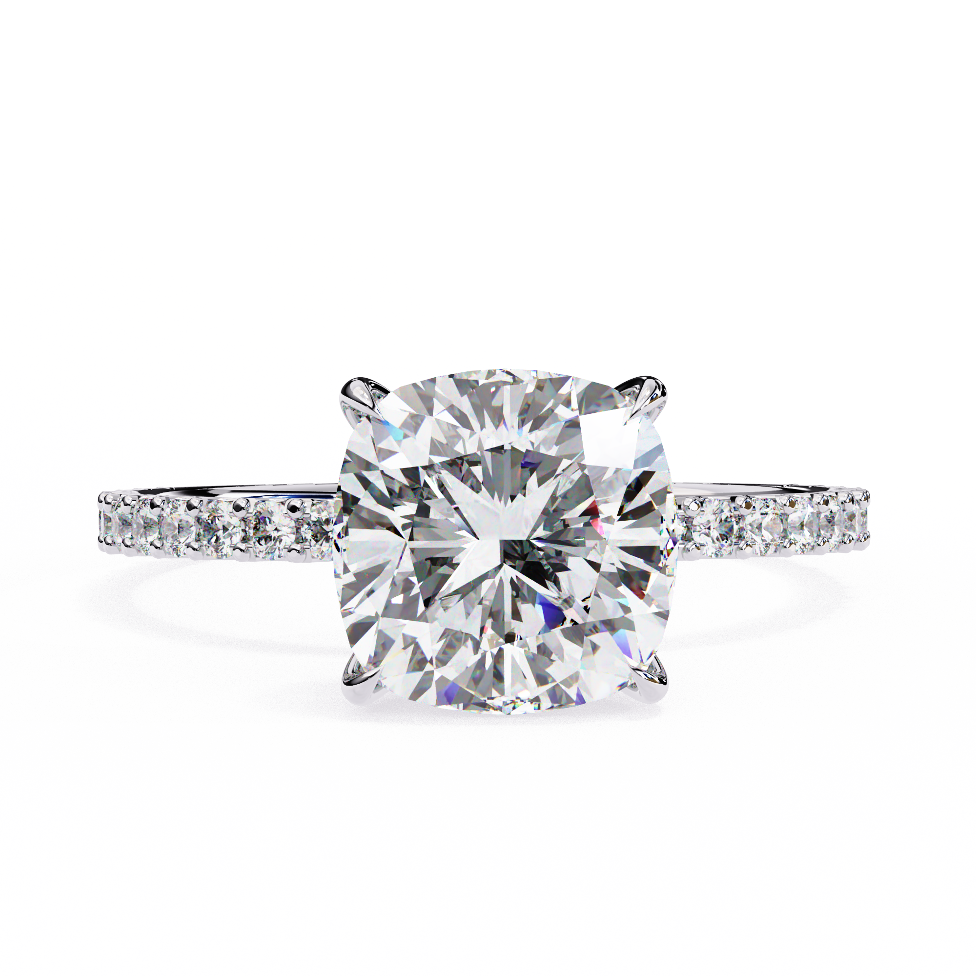 Cushion Cut Lab Grown Diamond Engagement Ring