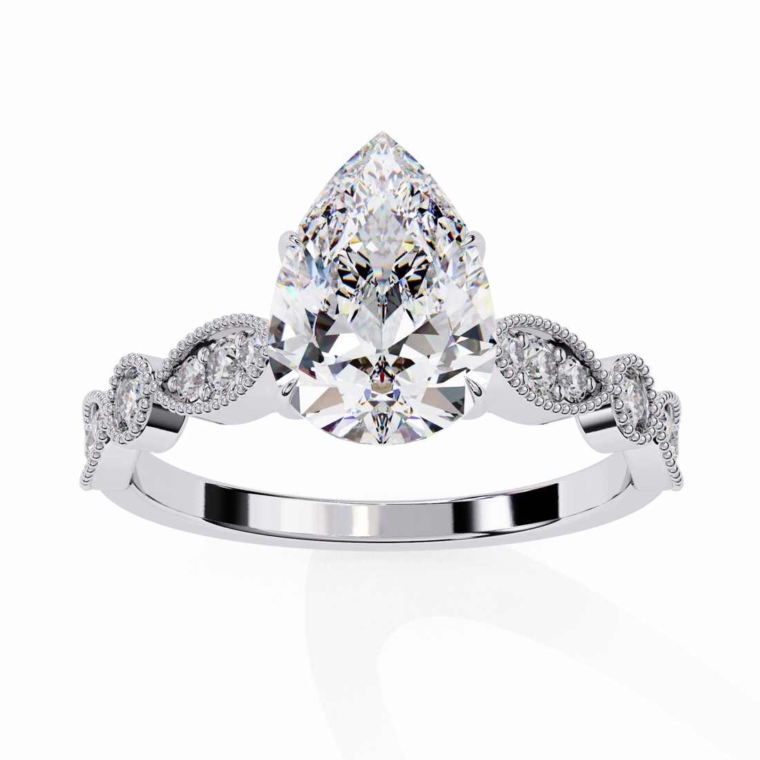 Luxury Round Cut Diamond Ring with Vintage-Inspired