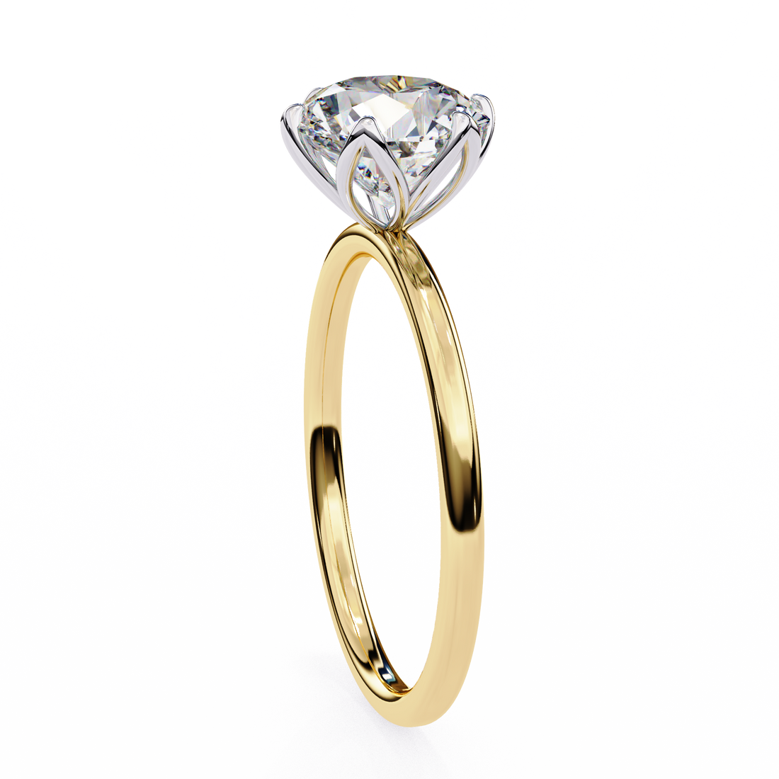 Lily Embrace Round Diamond Ring