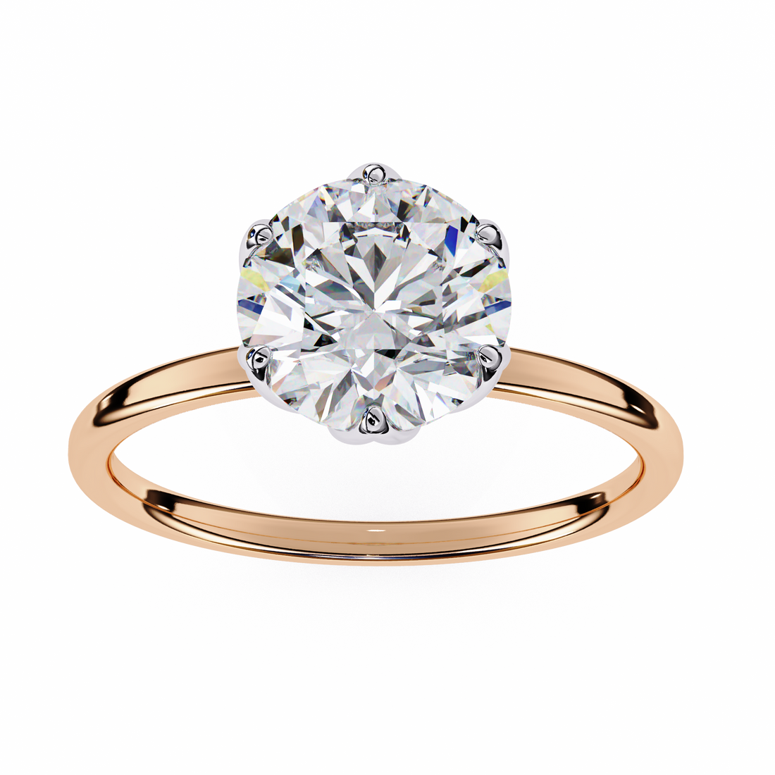 Lily Embrace Round Diamond Ring