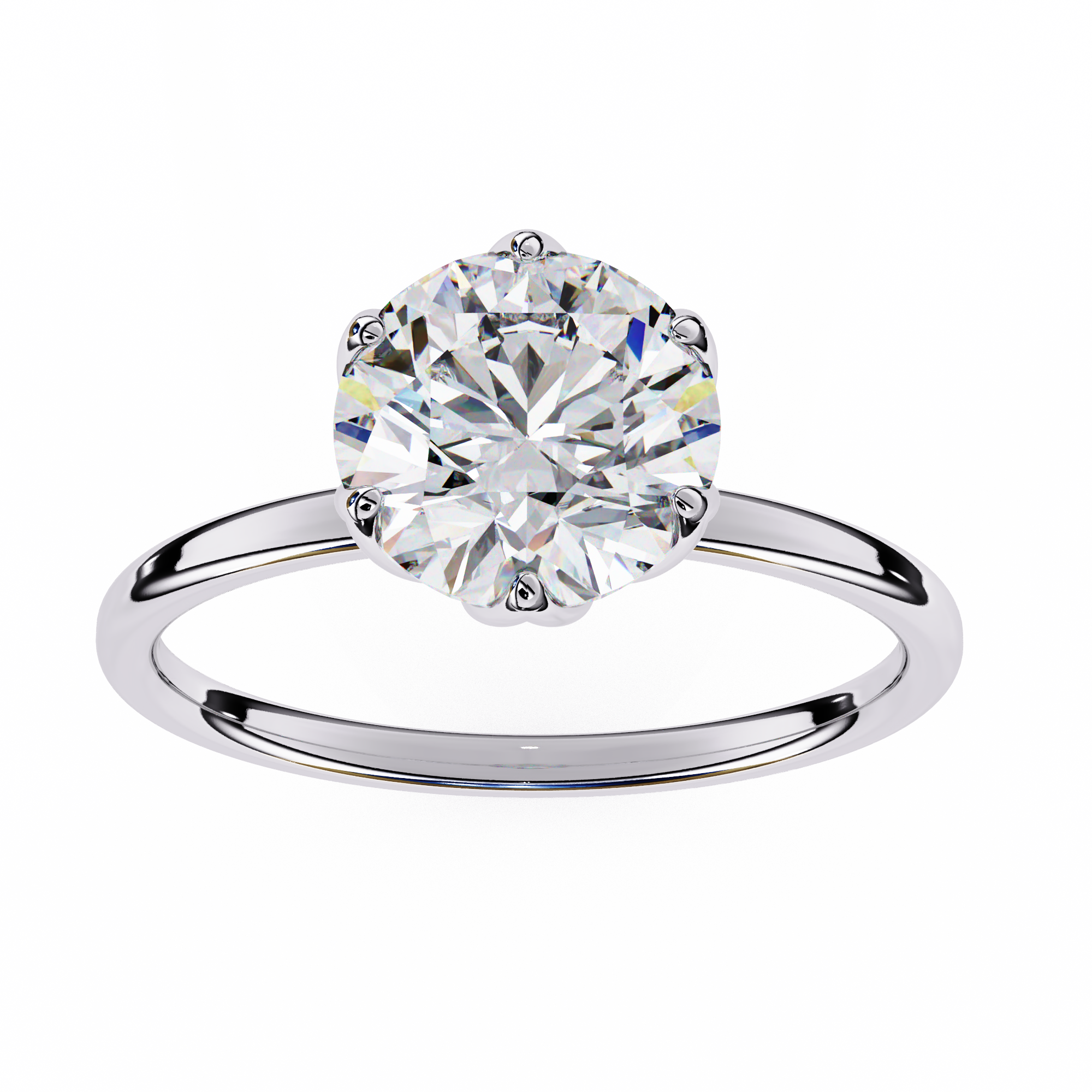 Lily Embrace Round Diamond Ring
