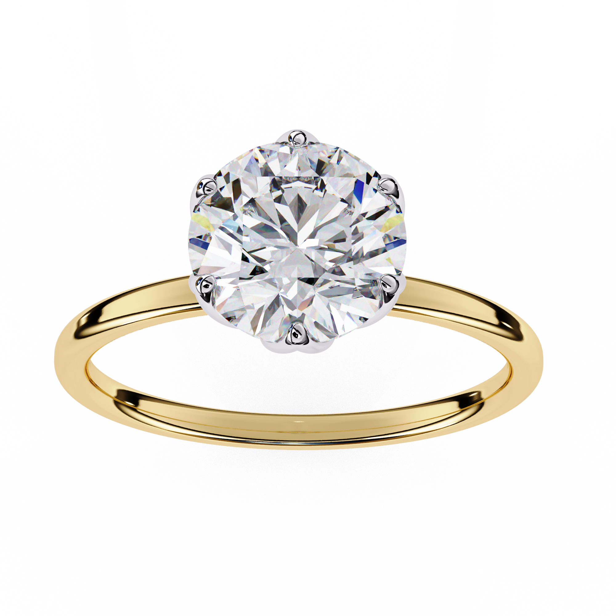 Lily Embrace Round Diamond Ring