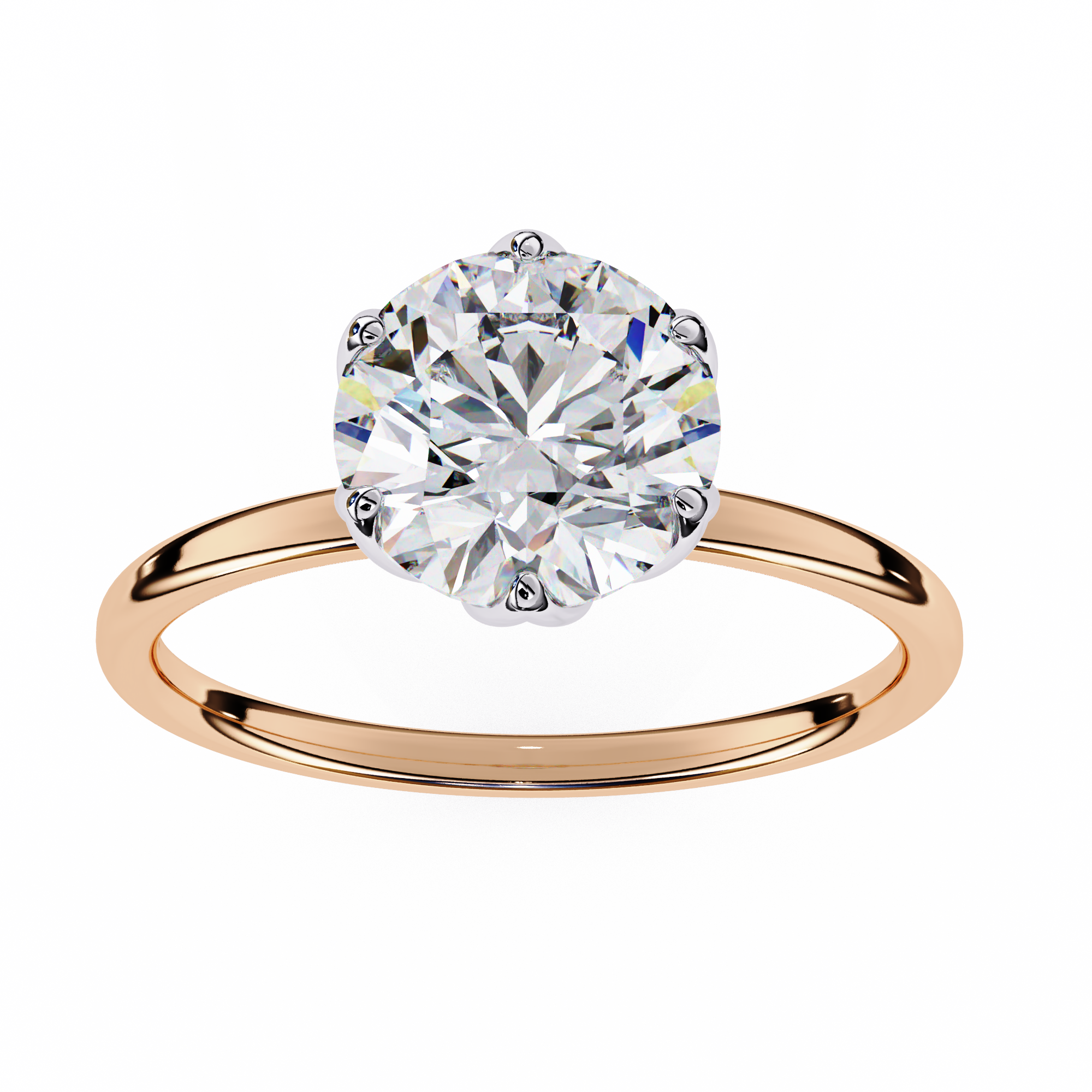 Lily Embrace Round Diamond Ring