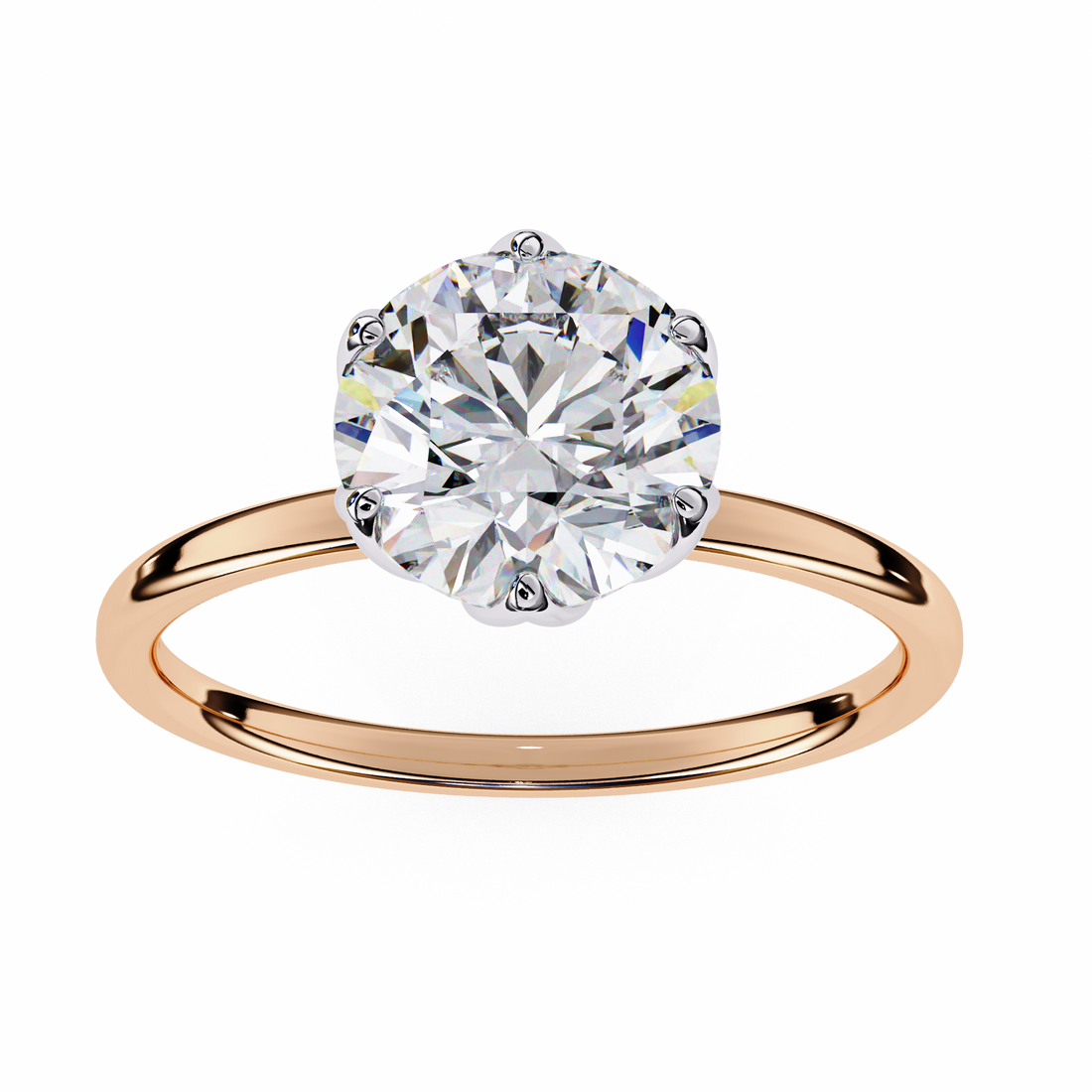 Lily Embrace Round Diamond Ring