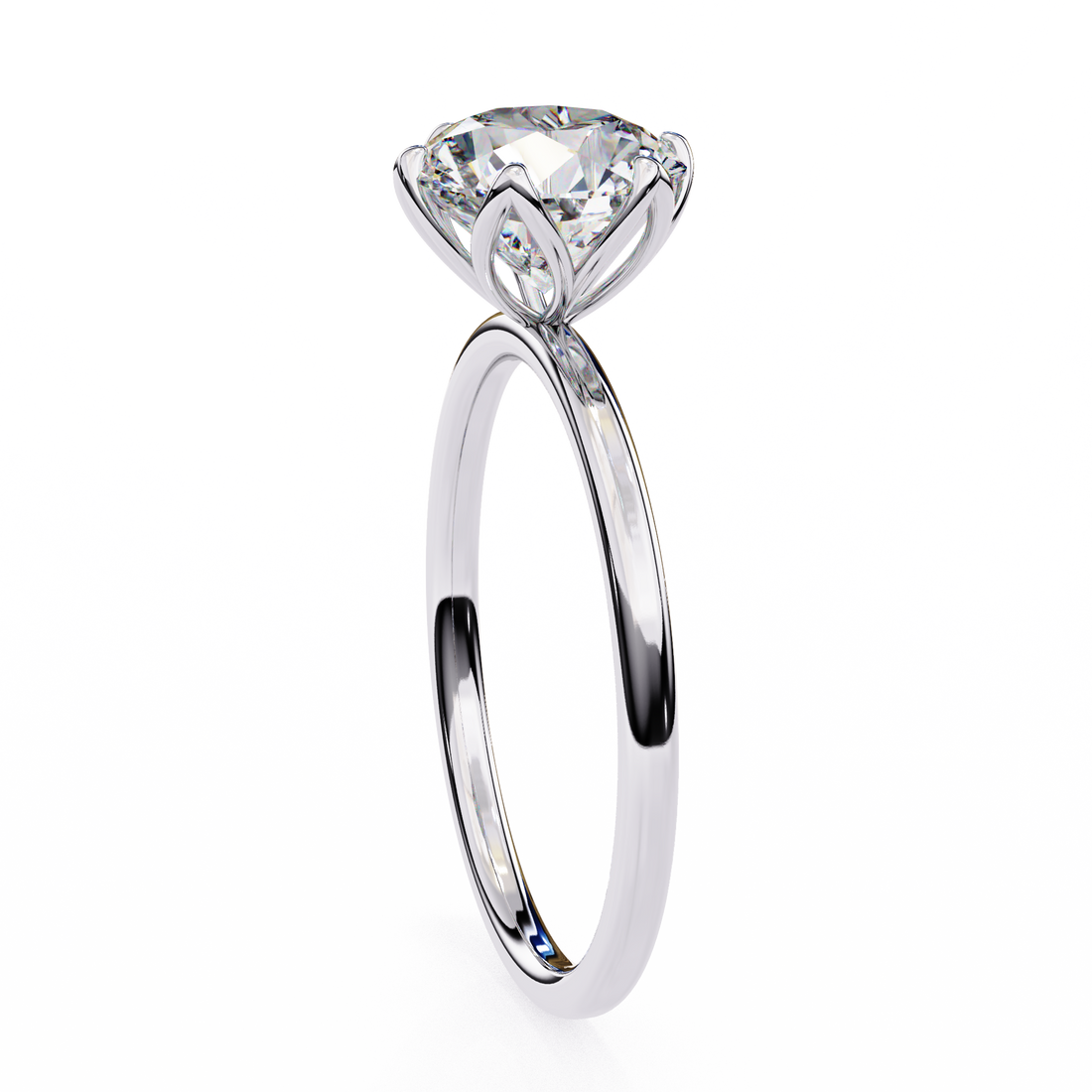 Lily Embrace Round Diamond Ring