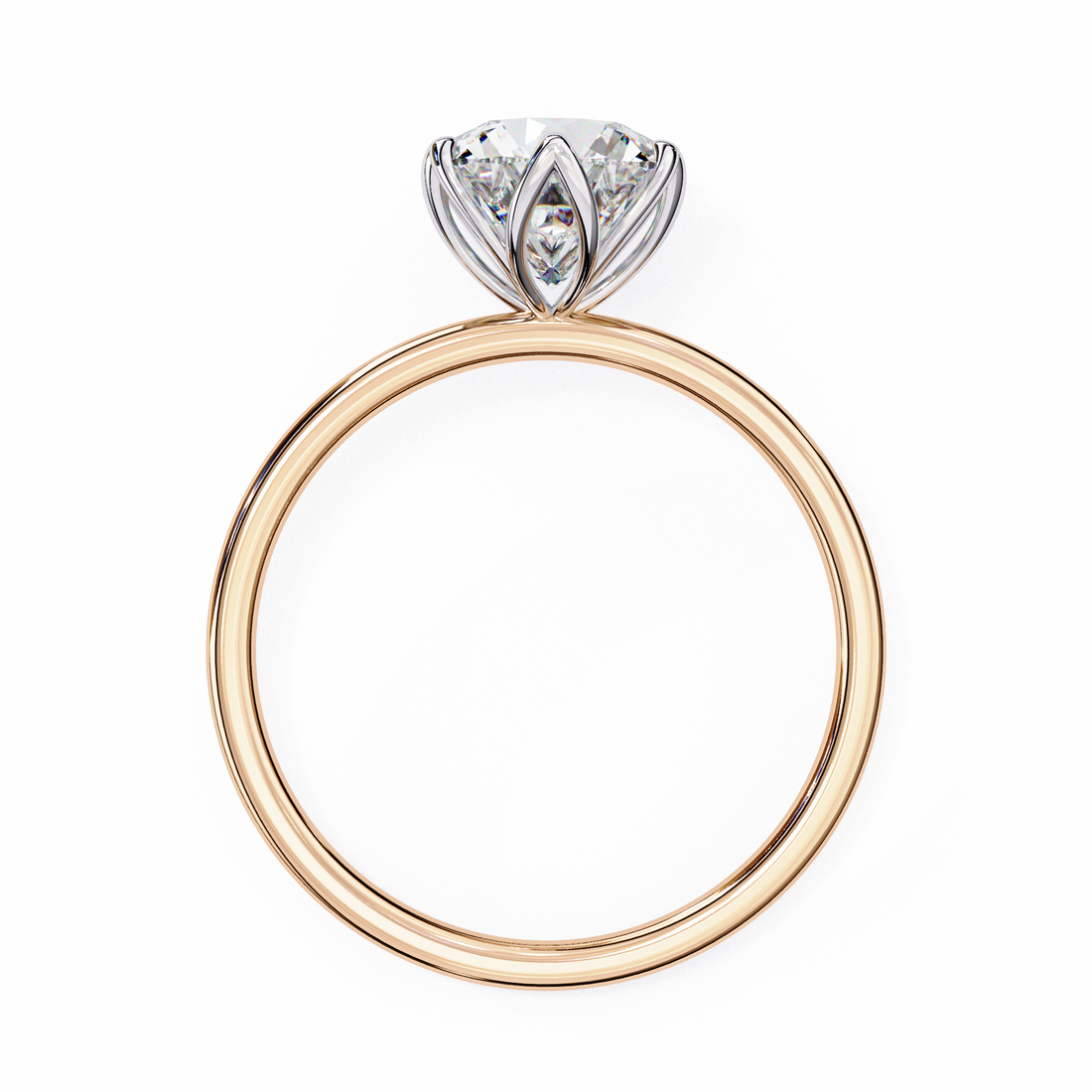 Lily Embrace Round Diamond Ring