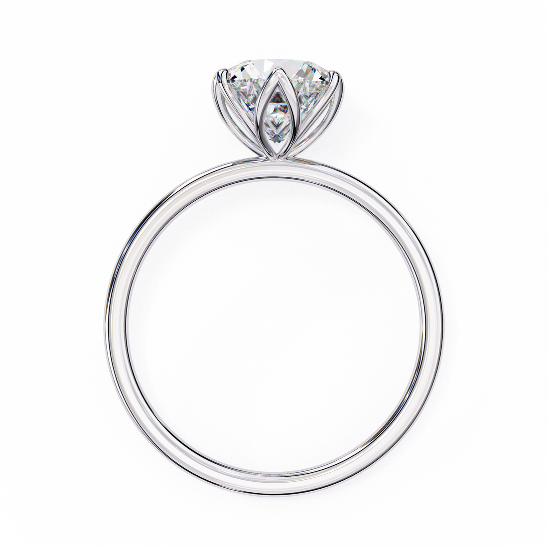 Lily Embrace Round Diamond Ring
