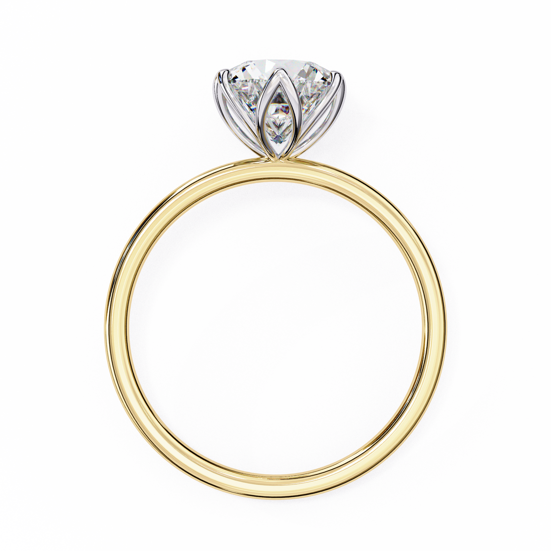 Lily Embrace Round Diamond Ring