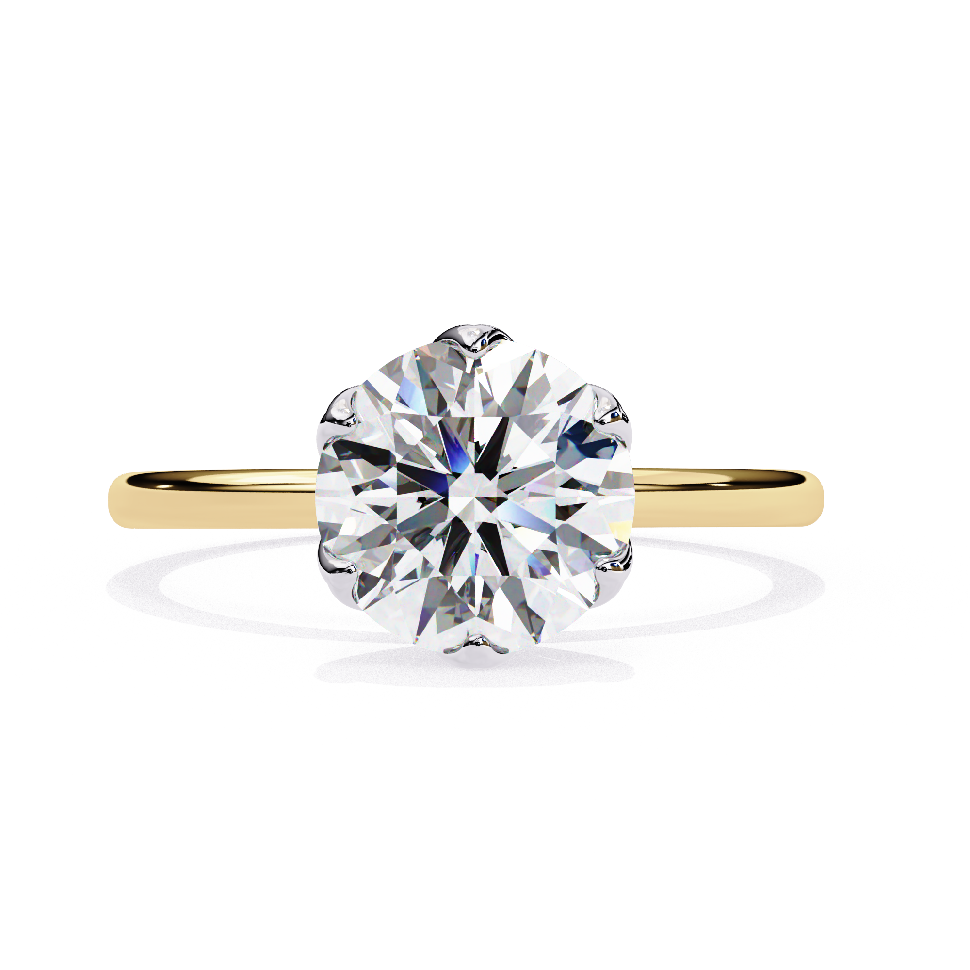 Lily Embrace Round Diamond Ring