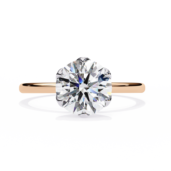 Lily Embrace Round Diamond Ring