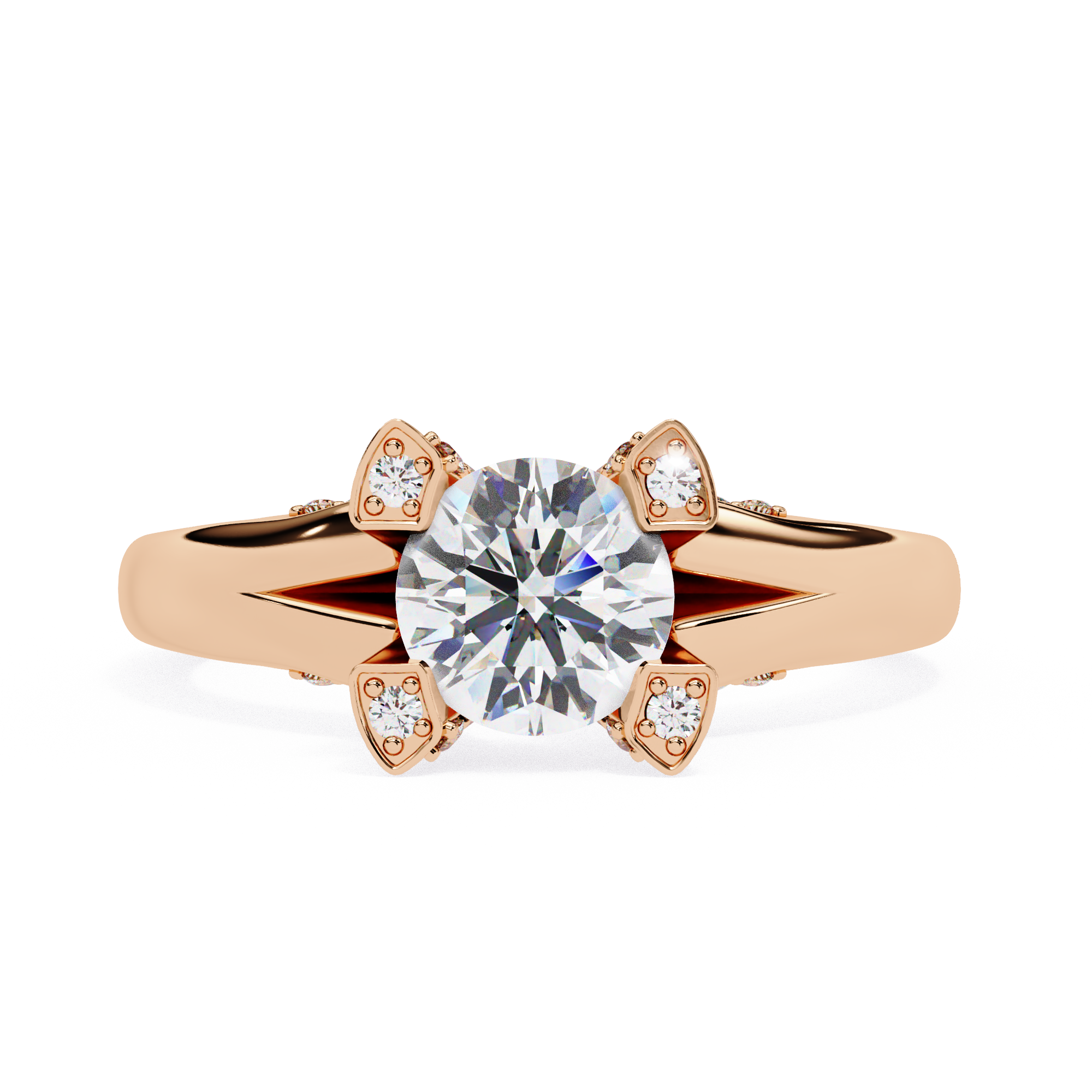 Velvet Shine Round Diamond Ring