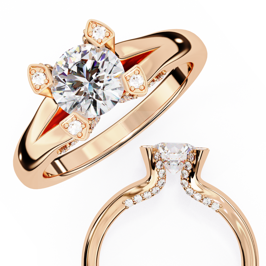 Velvet Shine Round Diamond Ring