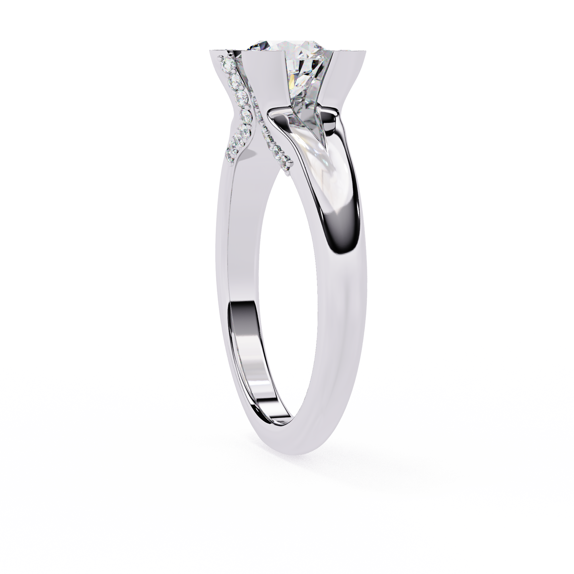 Velvet Shine Round Diamond Ring