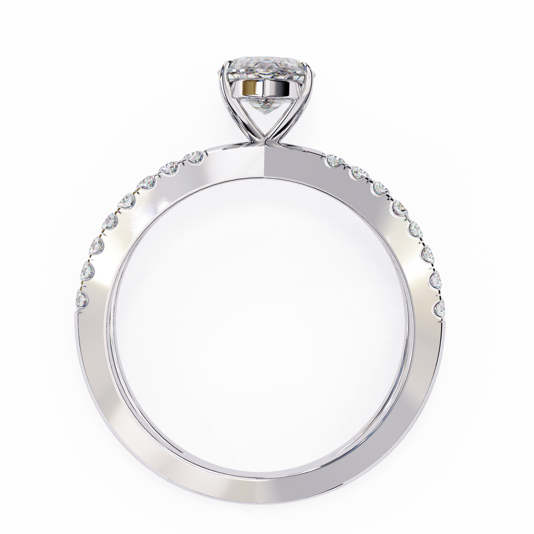 Golden Petal Diamond Ring