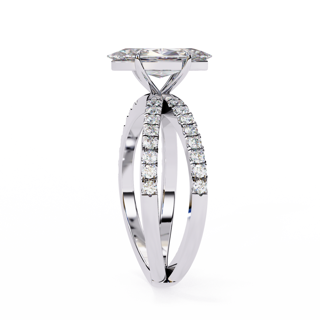 Golden Petal Diamond Ring